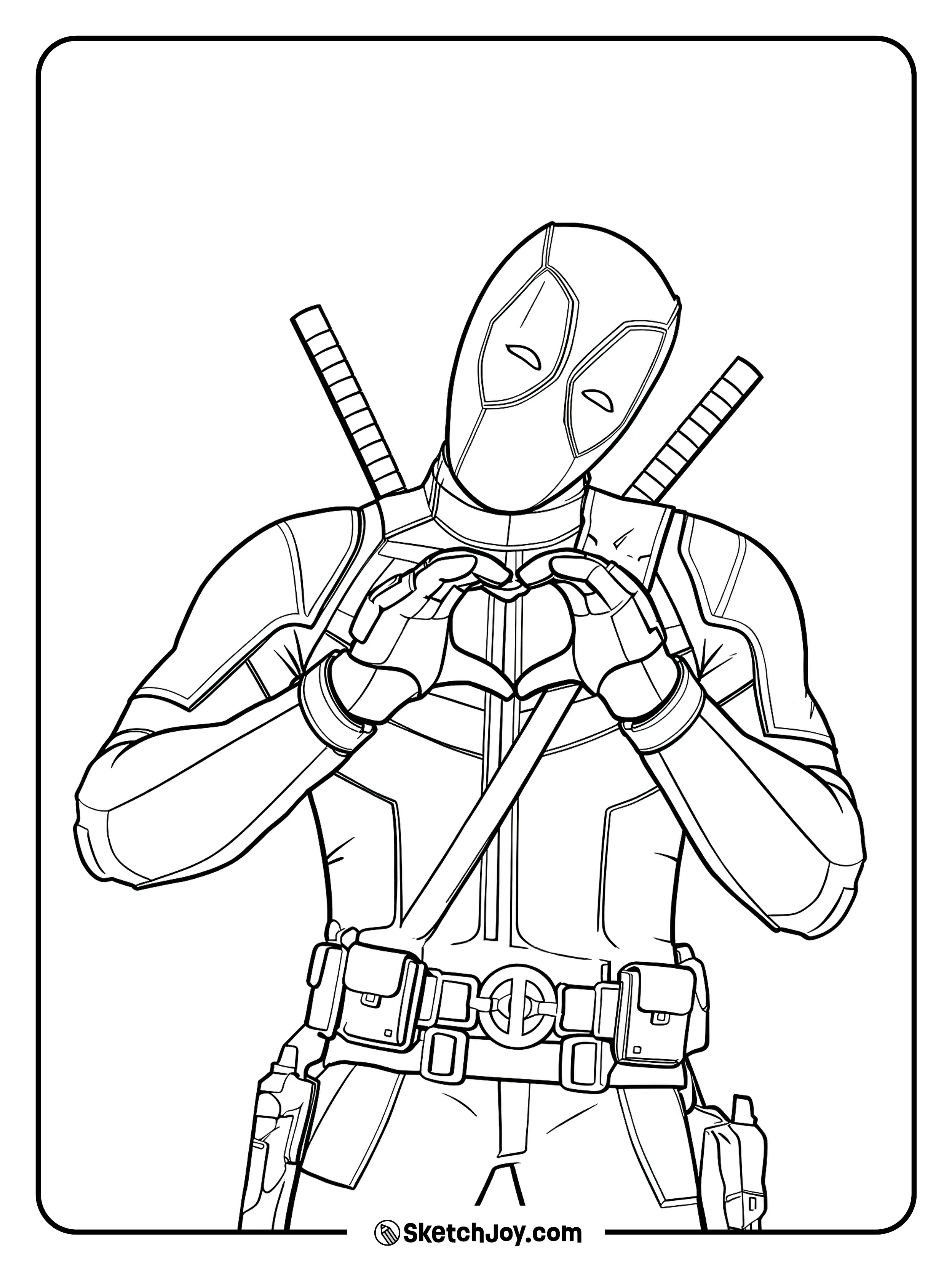 A sweet pose with a hand-made heart.