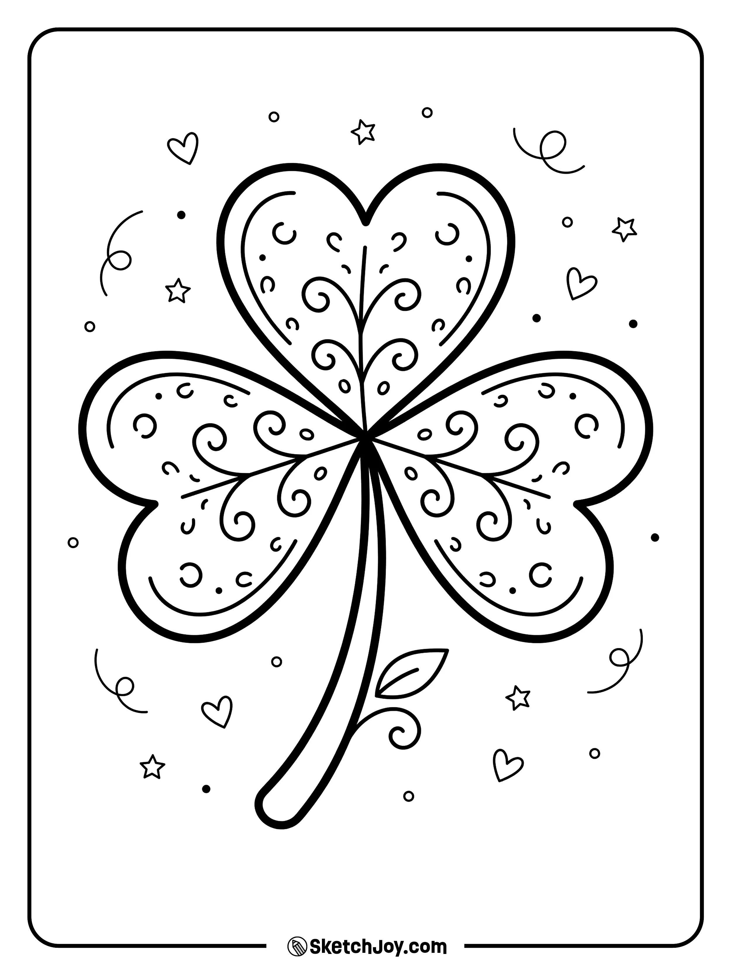 A shamrock where every leaf is a perfect, soft heart shape.