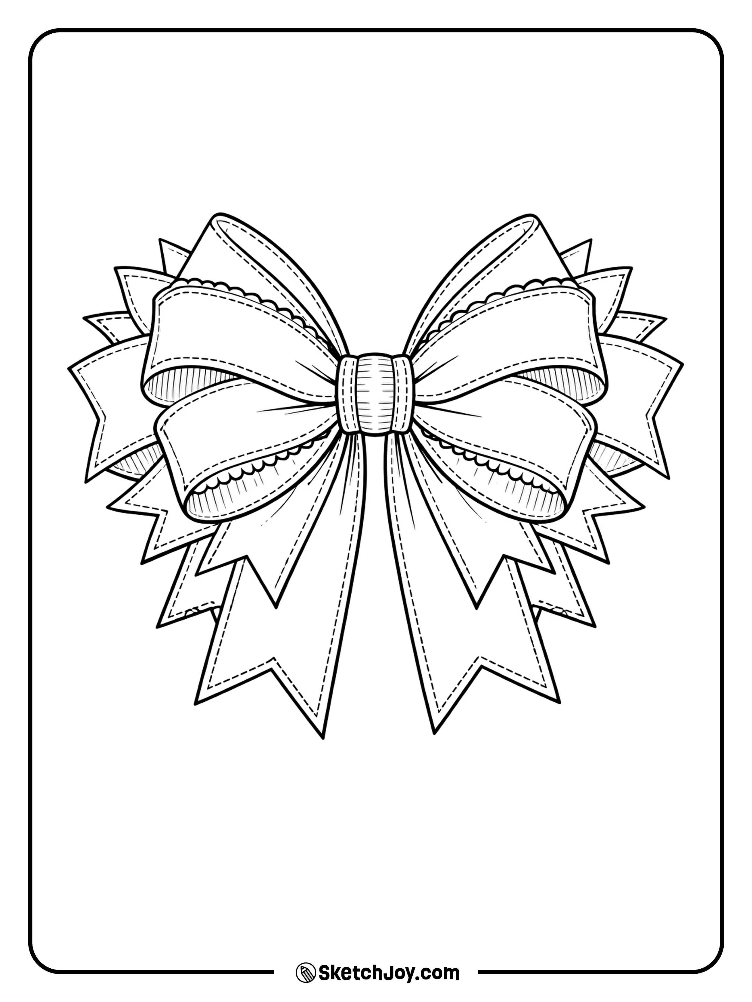 A stylish multi-layer bow with a neat stacked ribbon look.