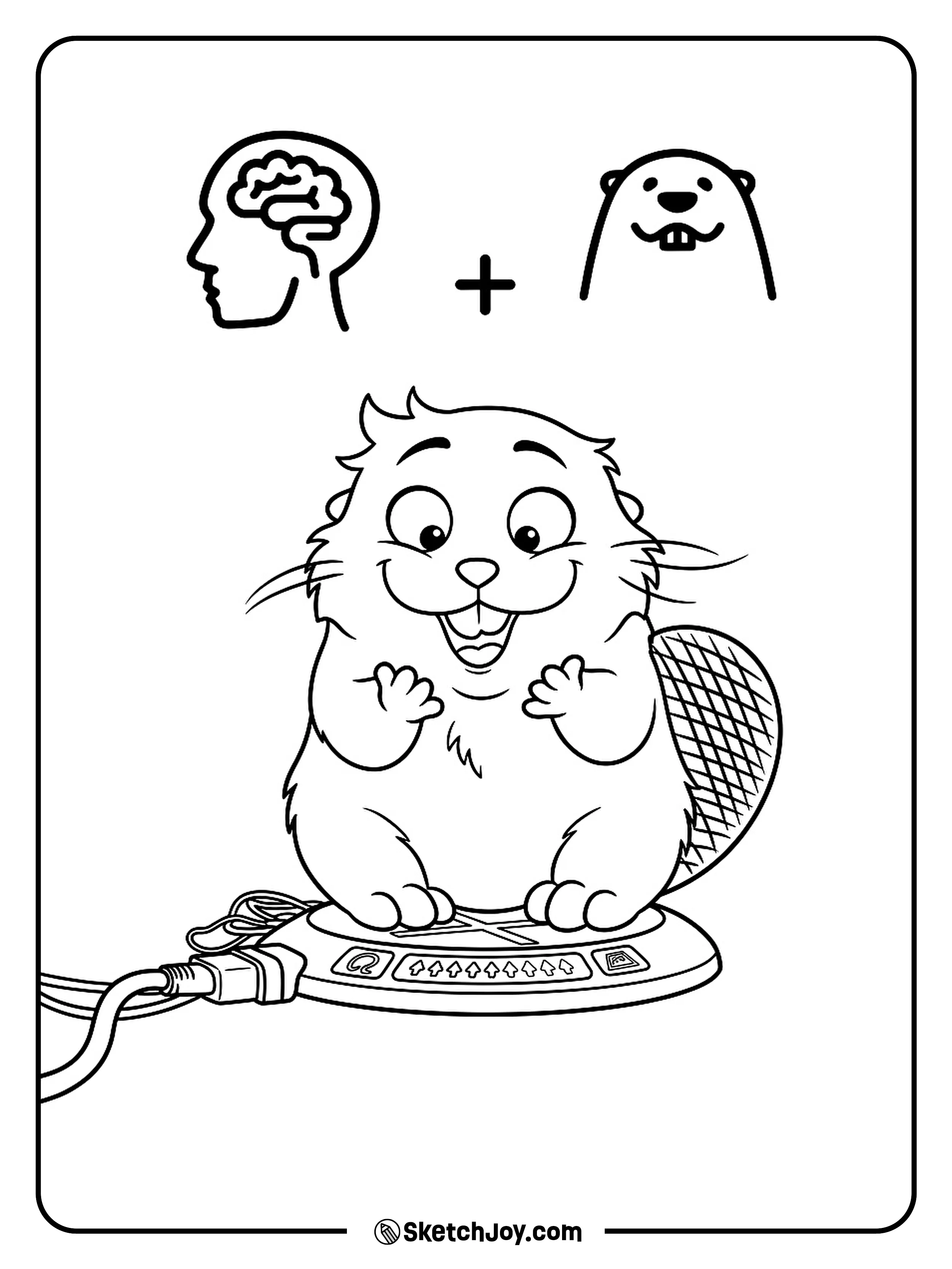 Mabel Beaver starts her hopping plan.