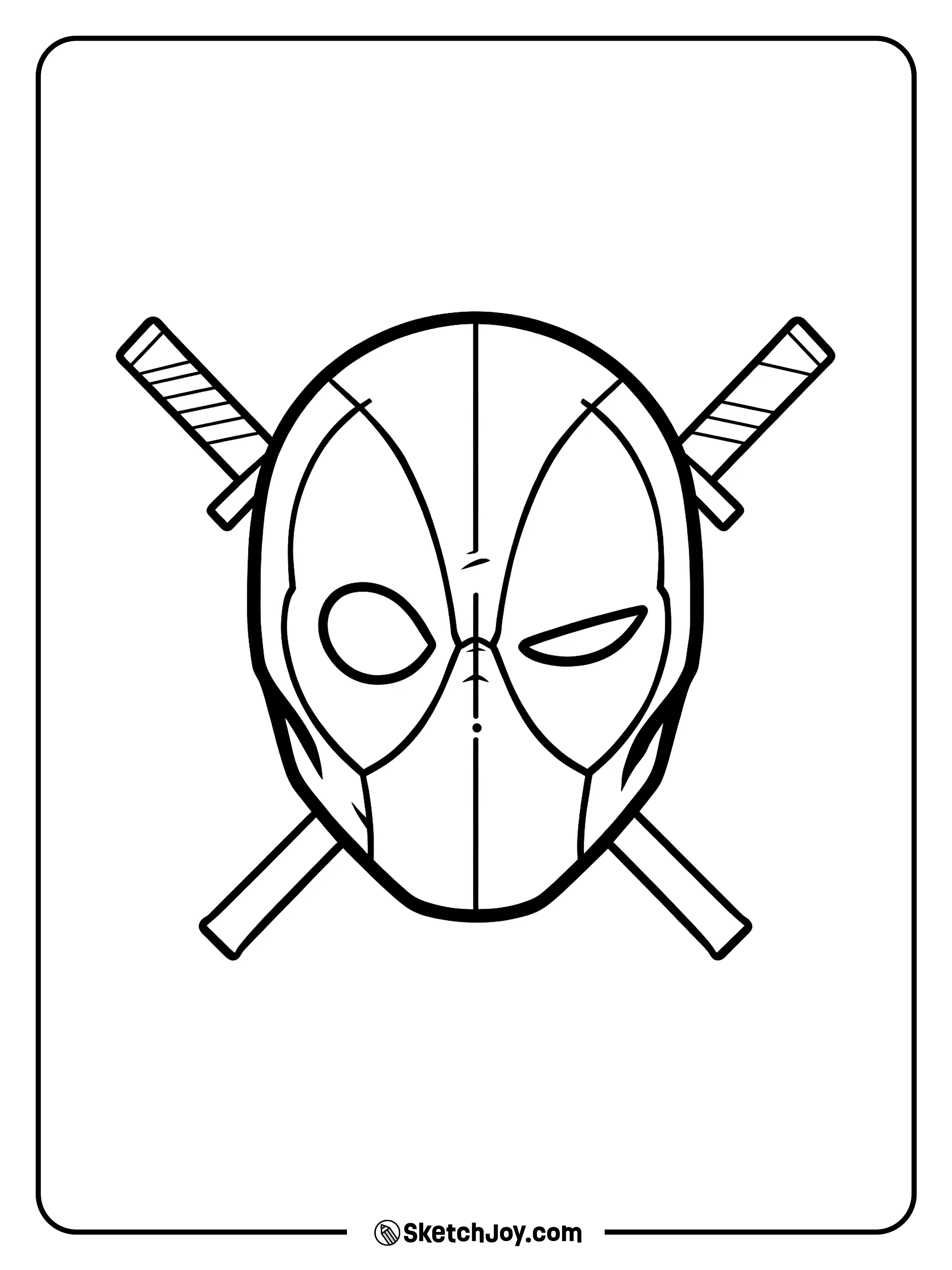 A simple symbol with crossed katanas.