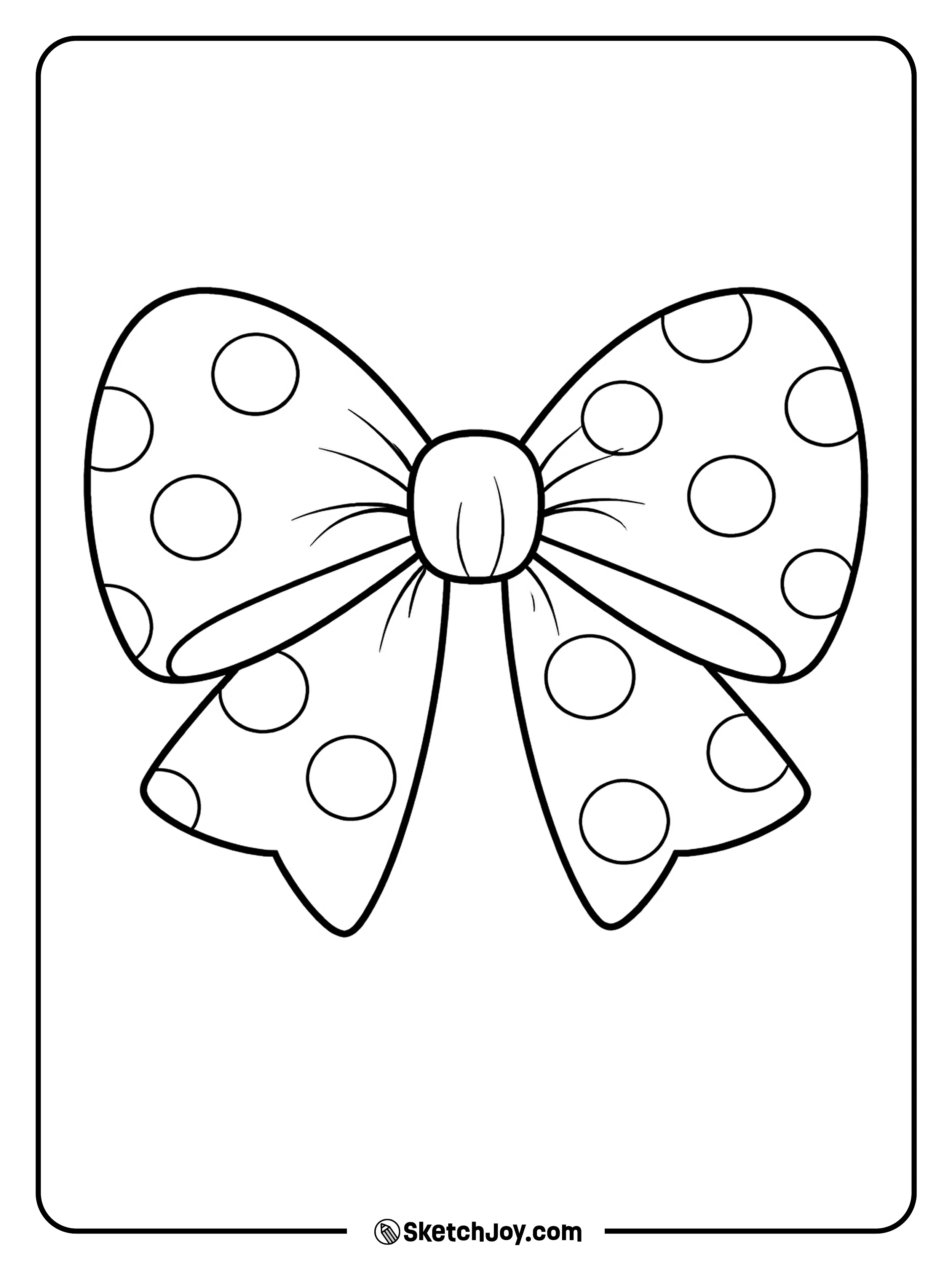 A cute hair bow with playful dots and a sweet fashion look.