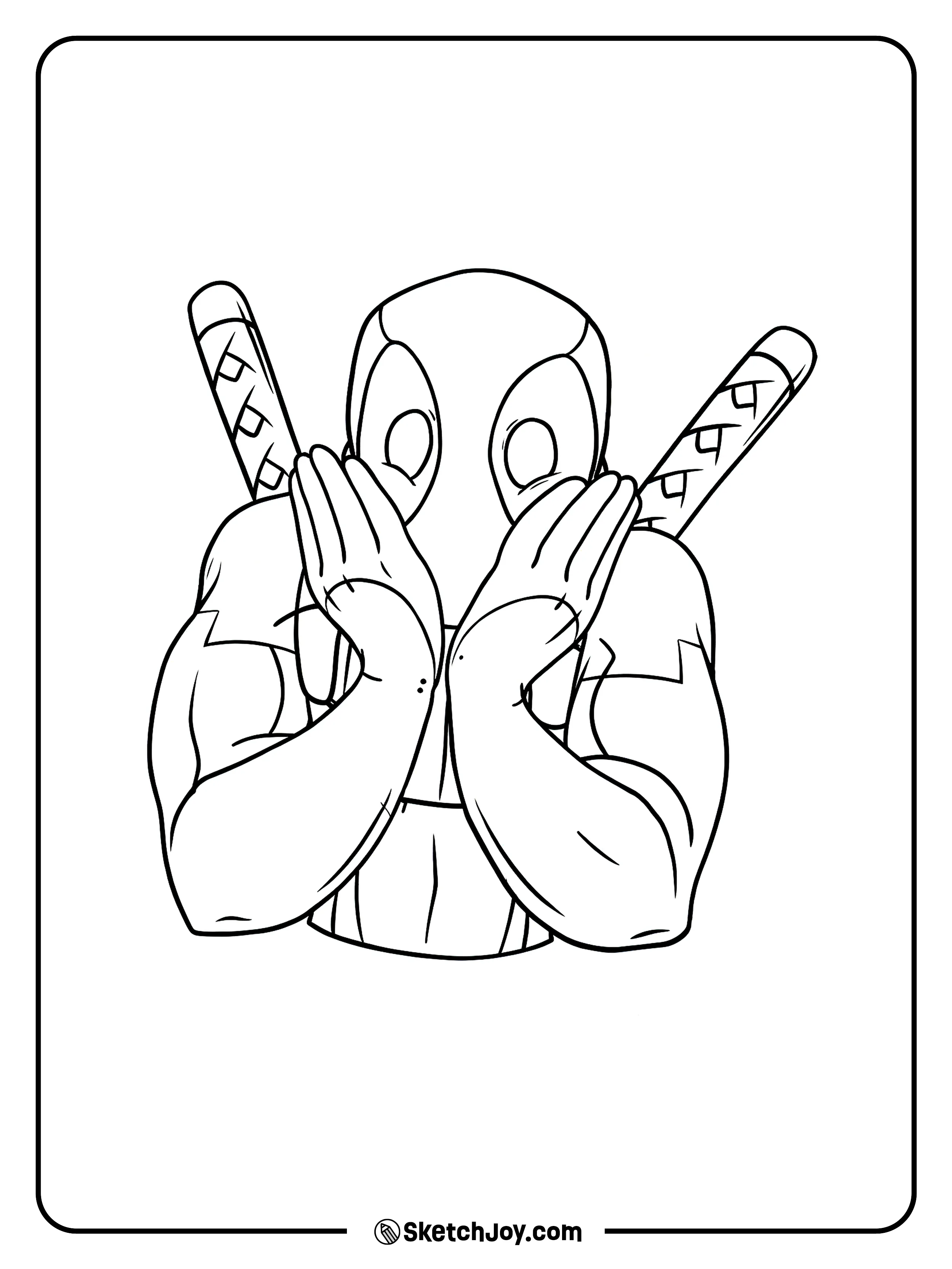 A cute close-up with hands by the face.