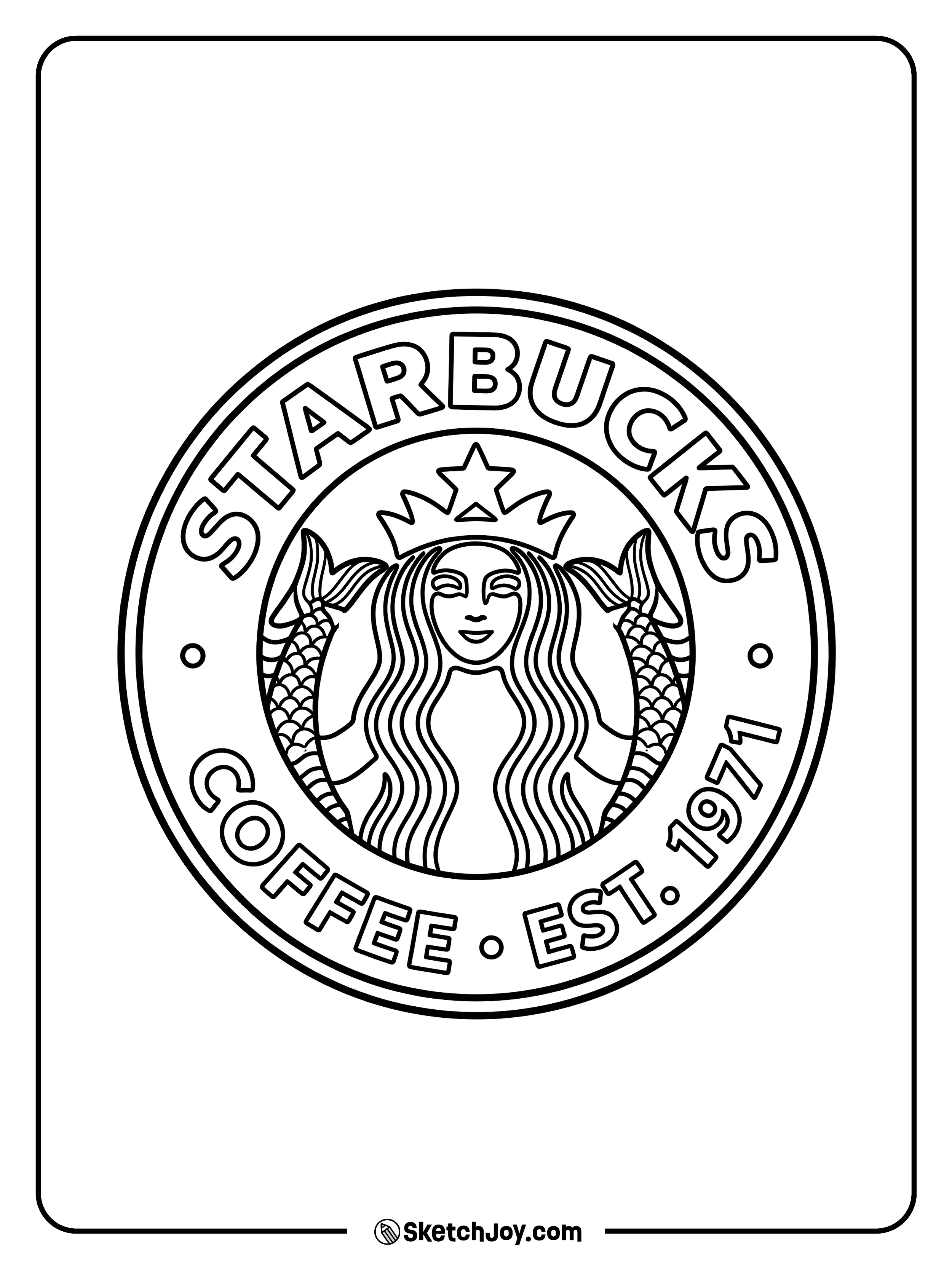 The beautiful mermaid logo with two tails and a crown.