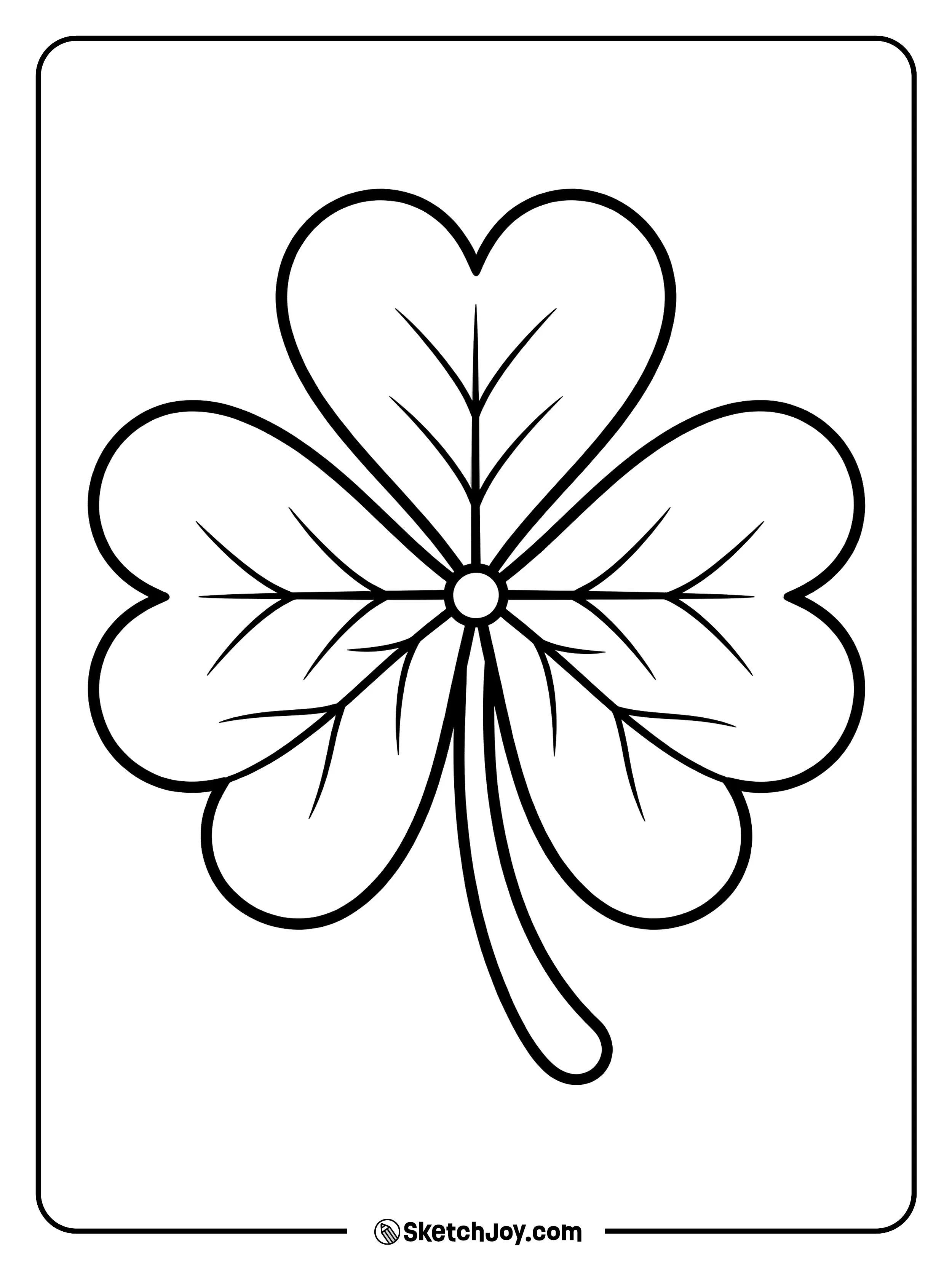 A rare four-leaf clover that stands tall and proud.