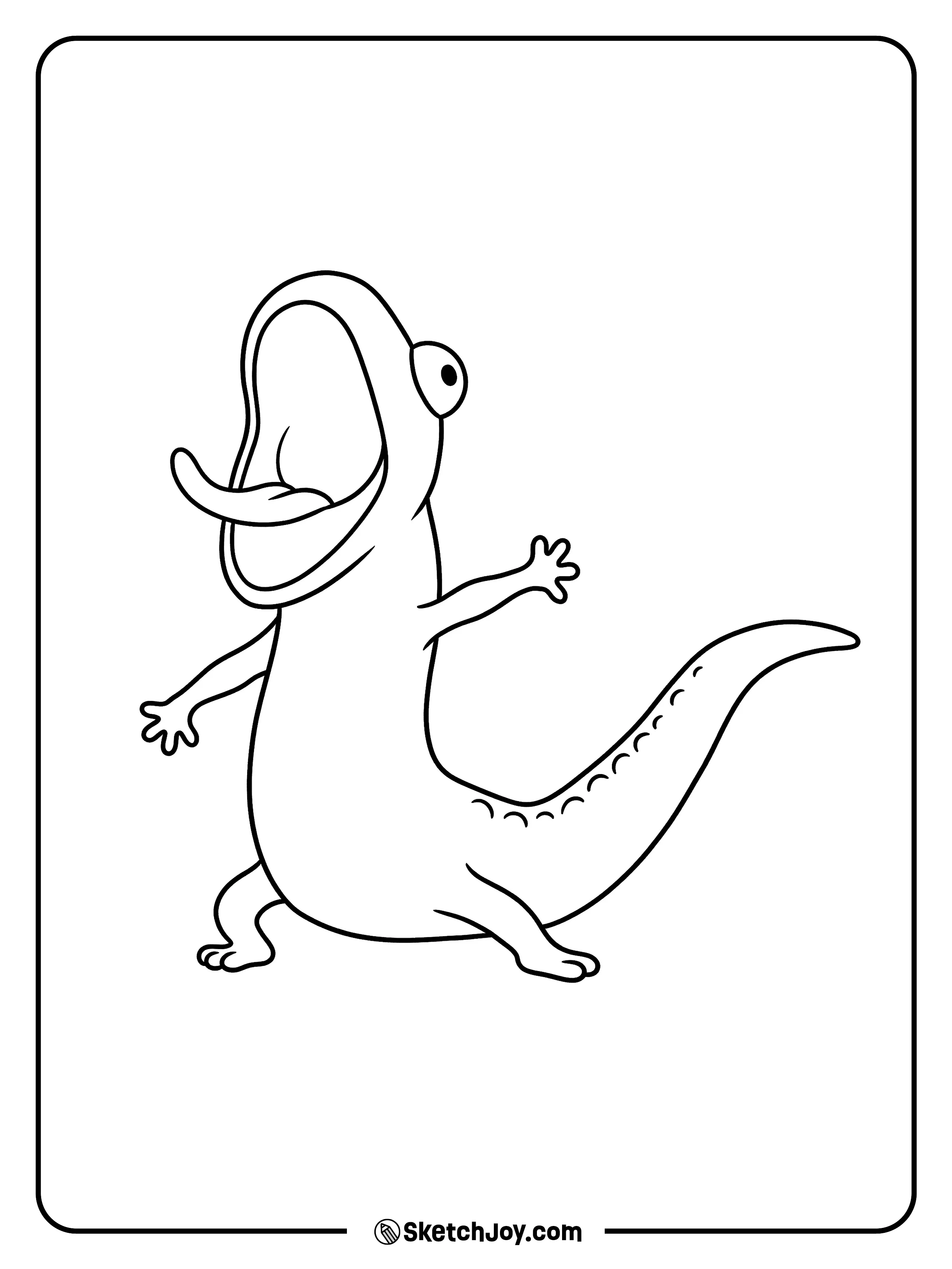 Tom Lizard lets out a loud scream.