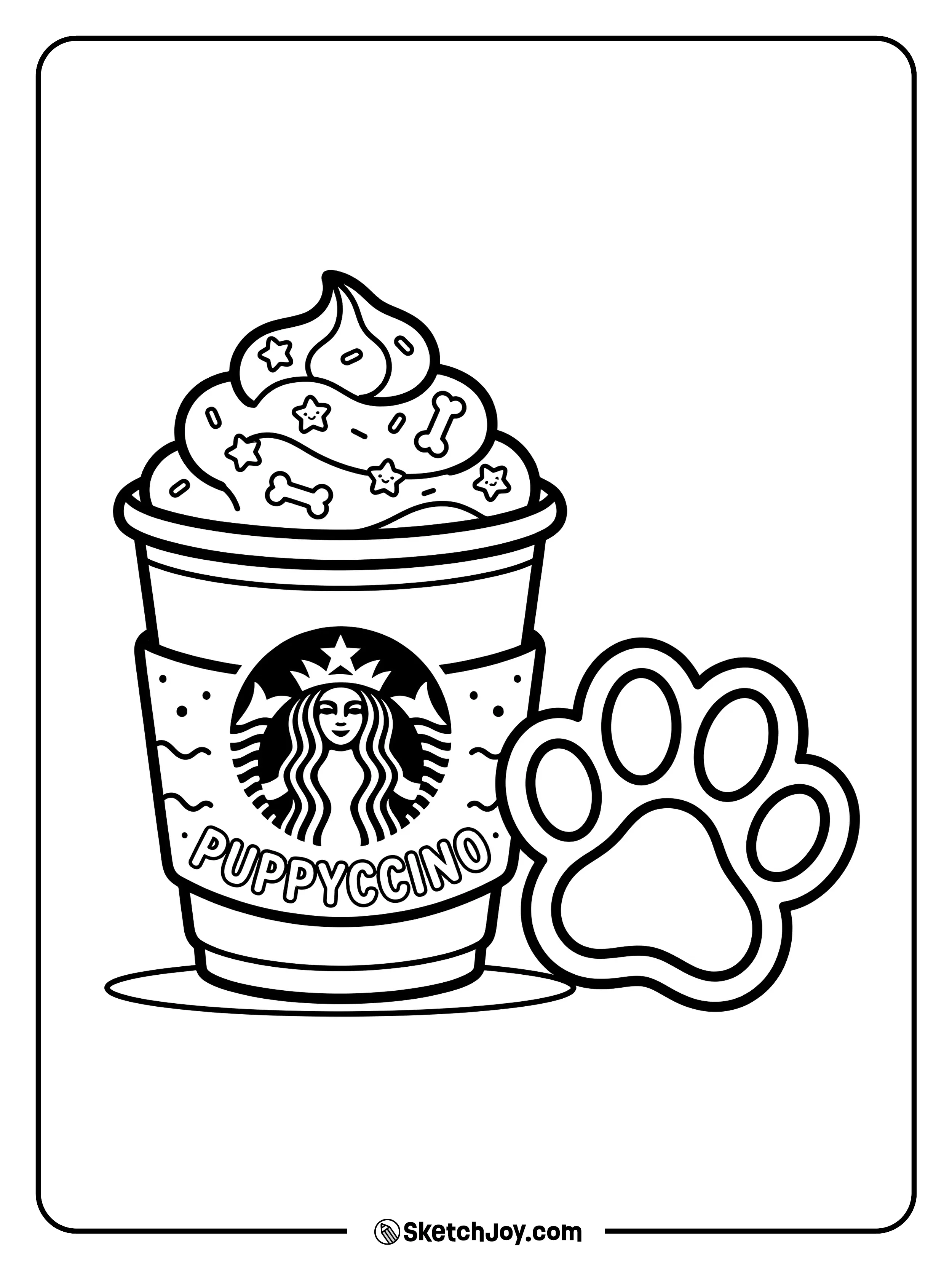 A small cup of whipped cream for a cute puppy.