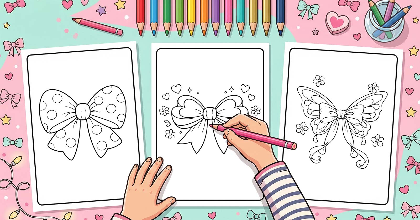 Printable Coloring Pages for Bow