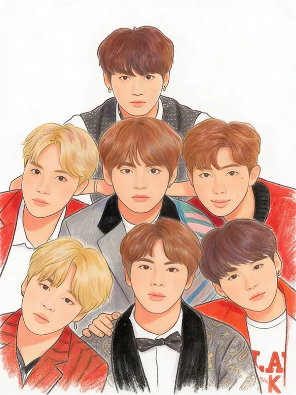 BTS Coloring Pages