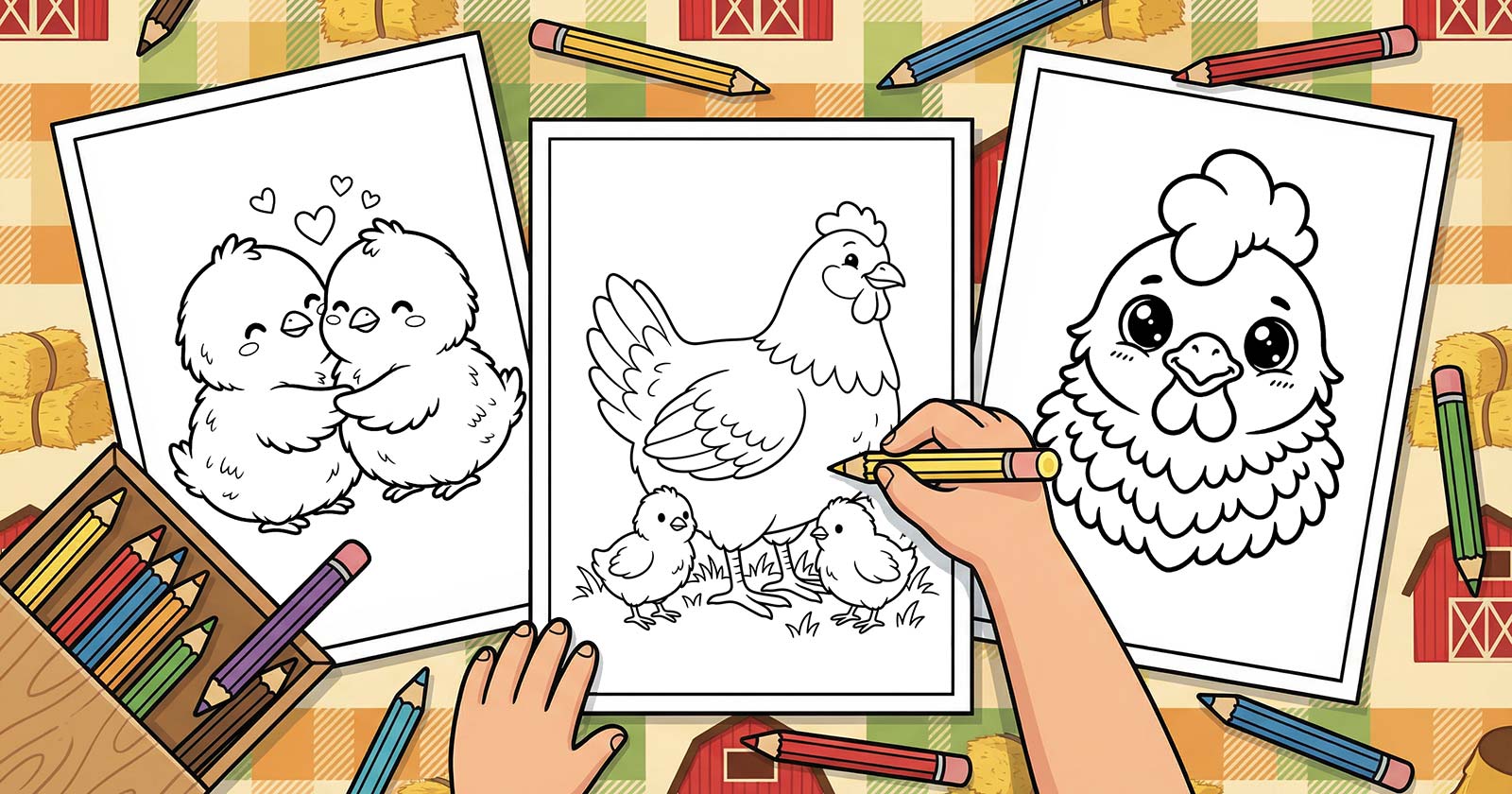 Printable Coloring Pages for Chicken
