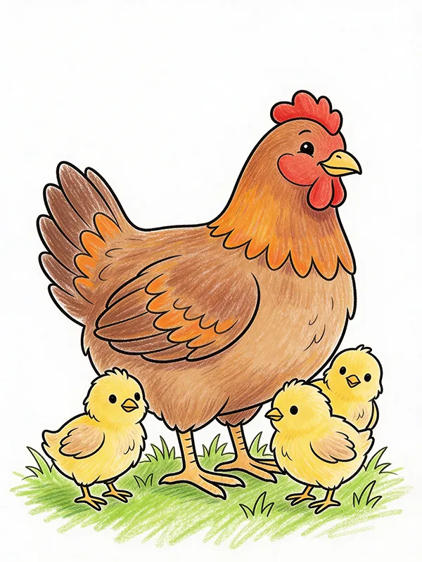 Chicken Coloring Pages