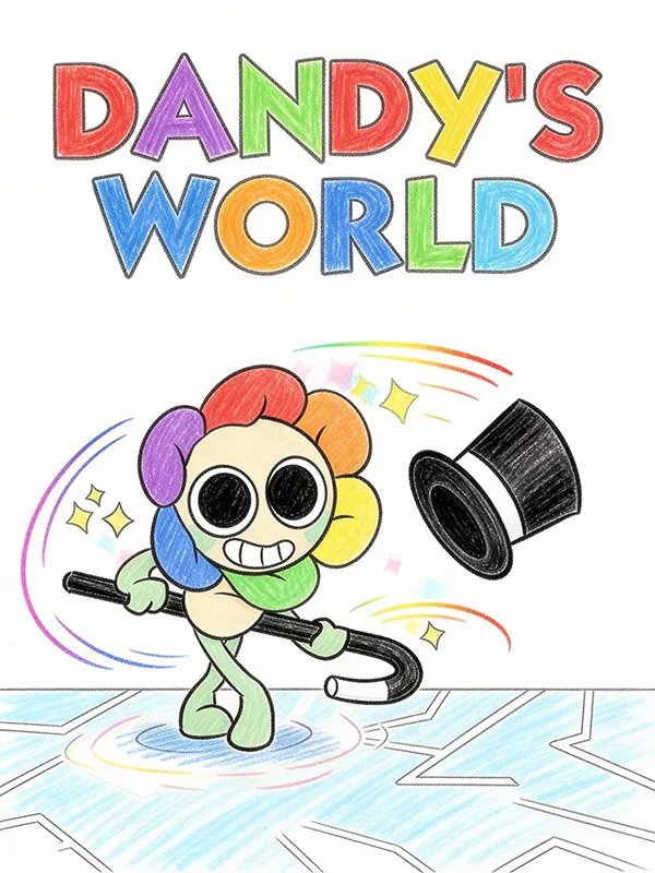 Dandy’s World Coloring Pages
