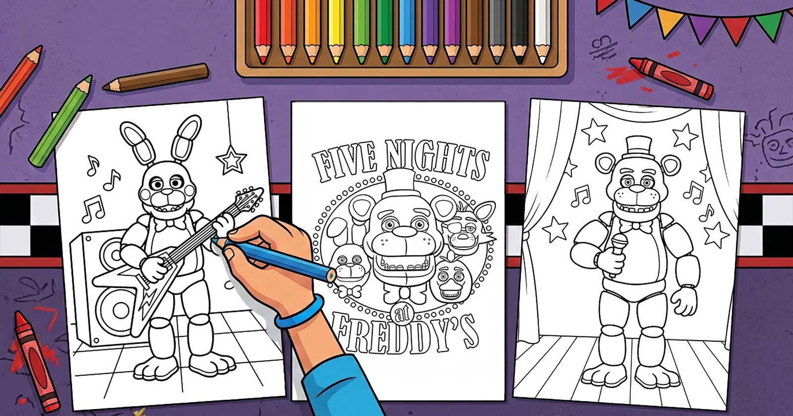 Printable Coloring Pages for Five Nights at Freddy’s