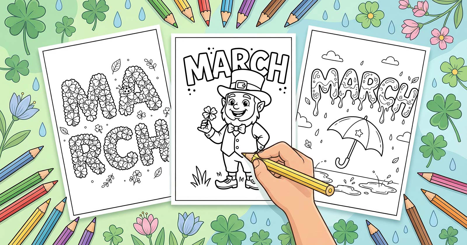 Printable Coloring Pages for March