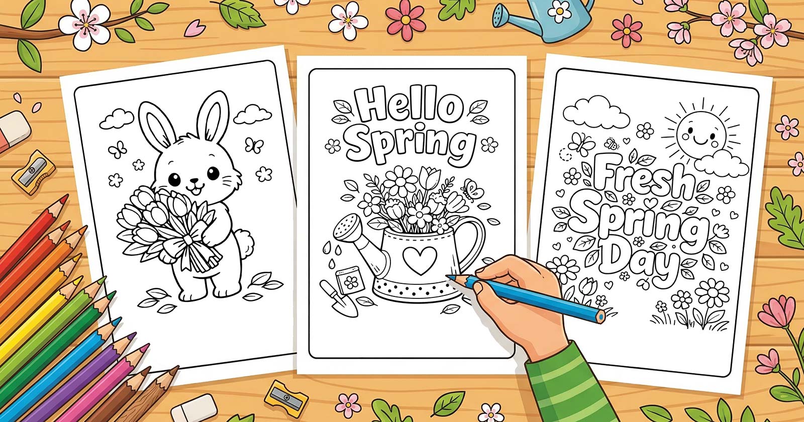 Printable Coloring Pages for Spring