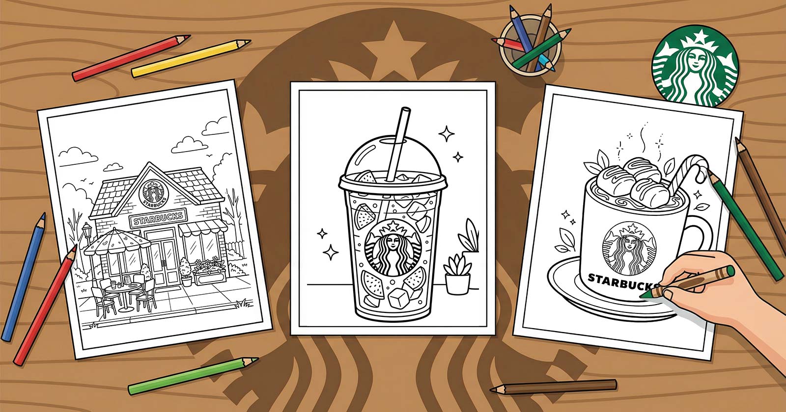 Printable Coloring Pages for Starbucks
