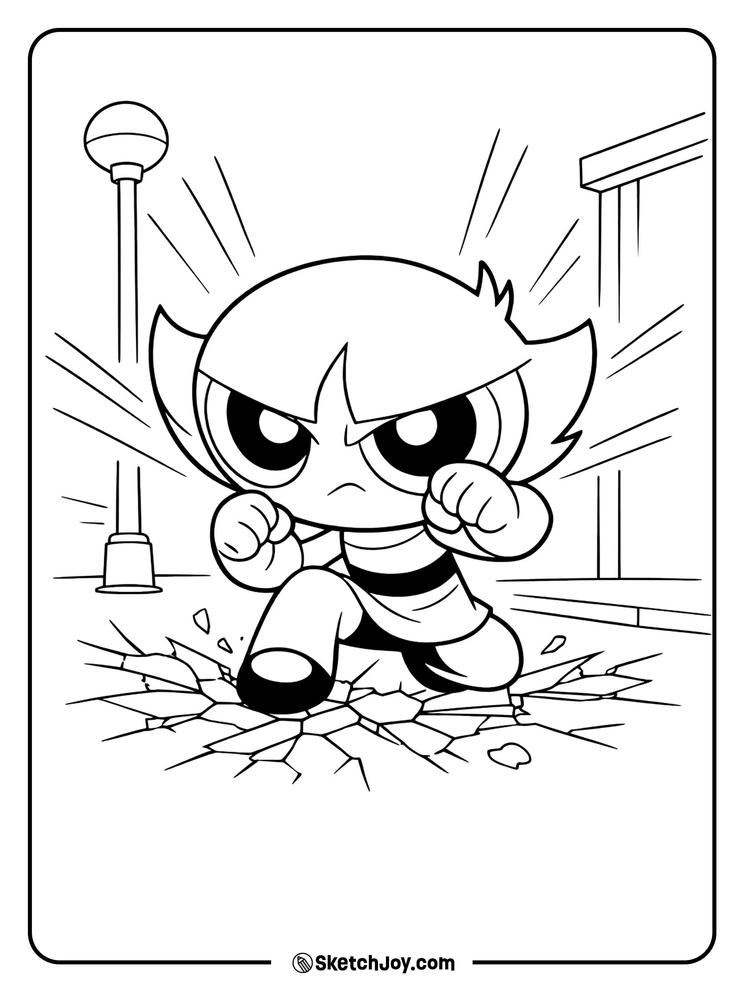 Buttercup lands with a bold look and strong energy.