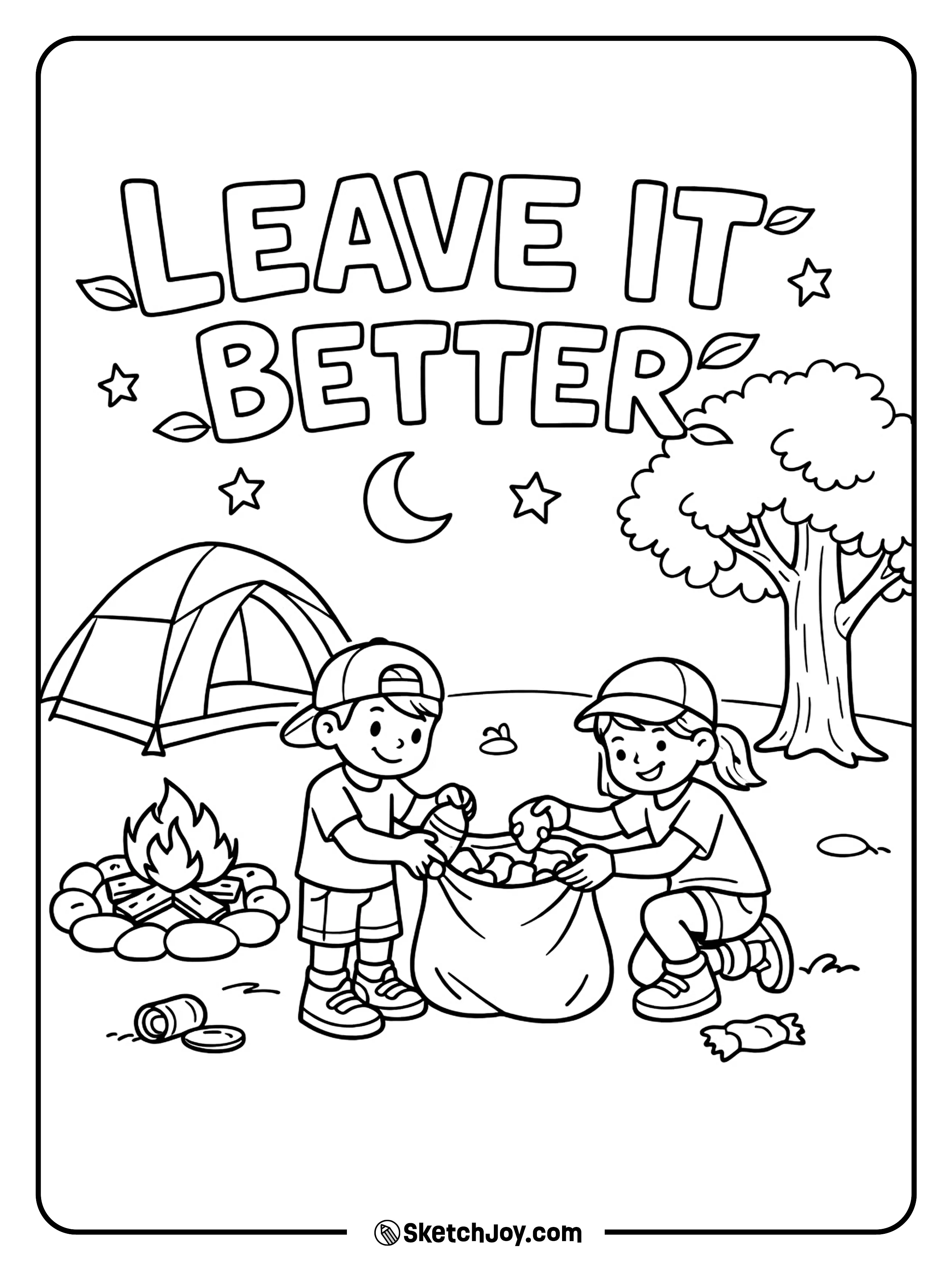 Friends camp under stars and care for the land around them.