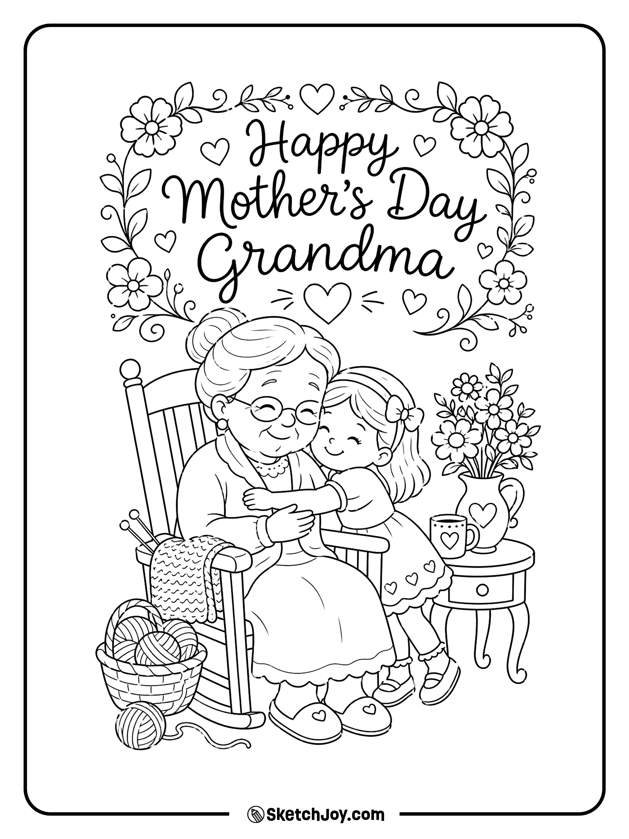 Grandma and child share a warm and happy moment together.
