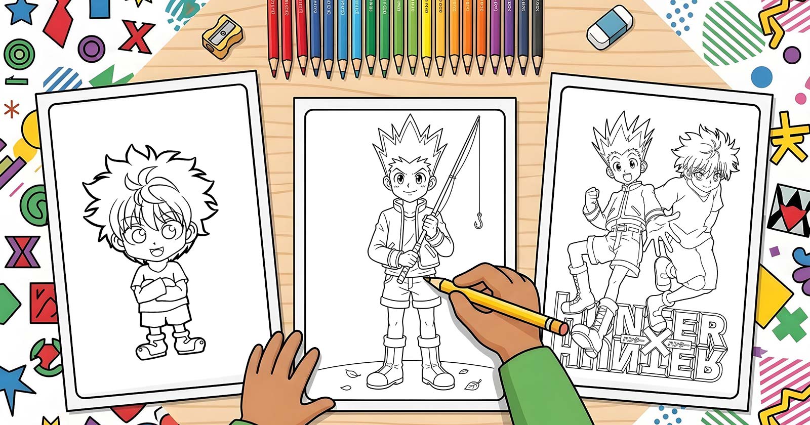 Printable Coloring Pages for Hunter x Hunter