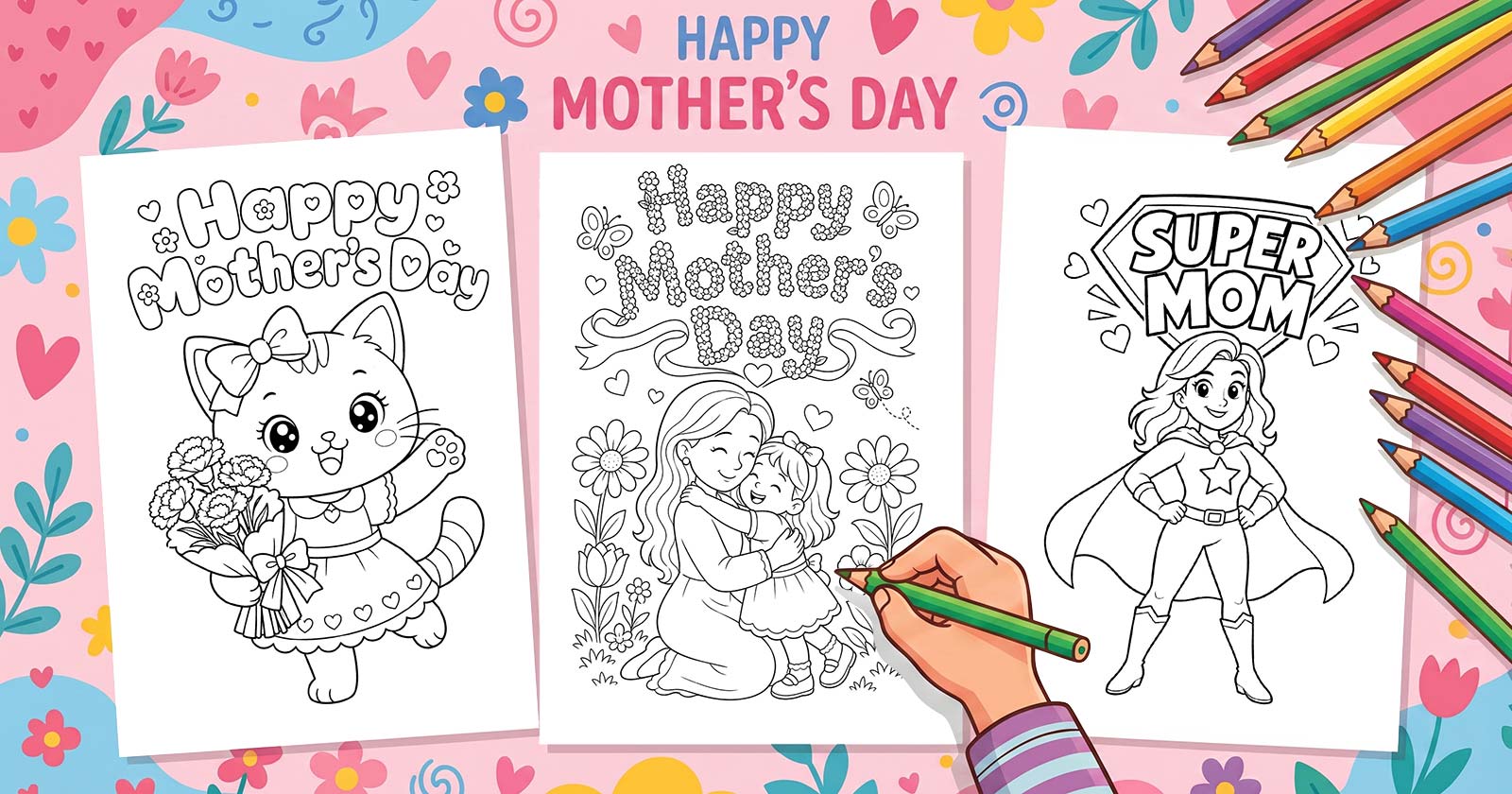 Printable Coloring Pages for Mother’s Day