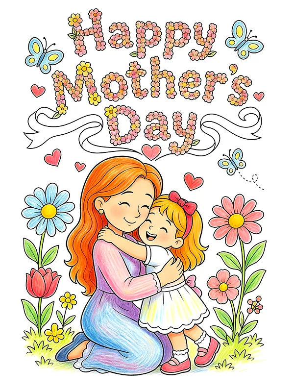 Mother’s Day Coloring Pages