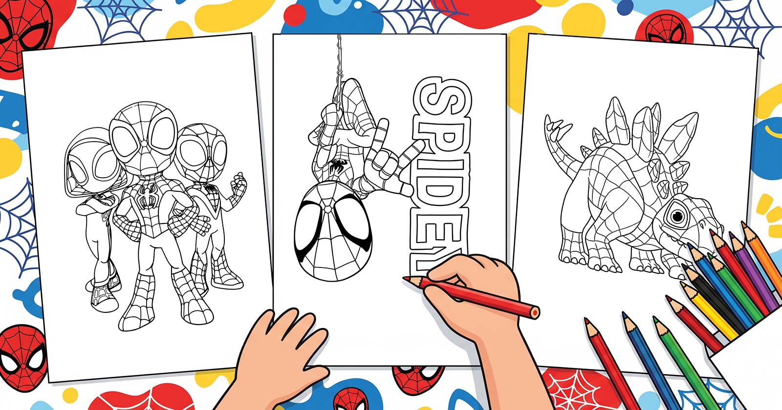 Printable Coloring Pages for Spidey and His Amazing Friends