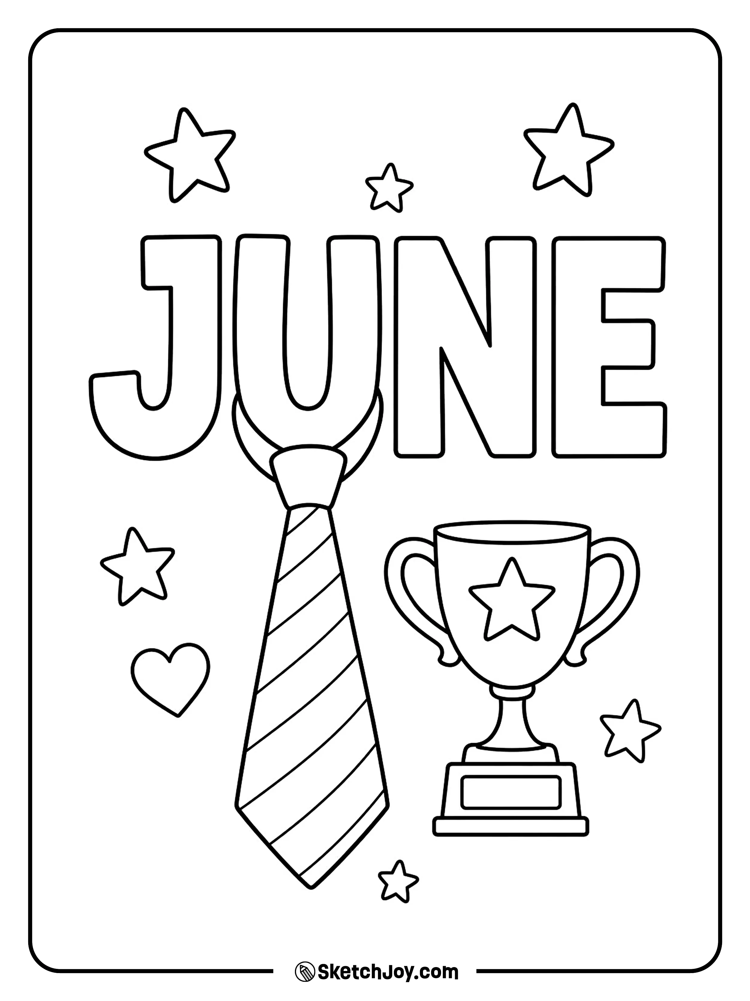 A tie and neat letters make a sweet Father’s Day design.