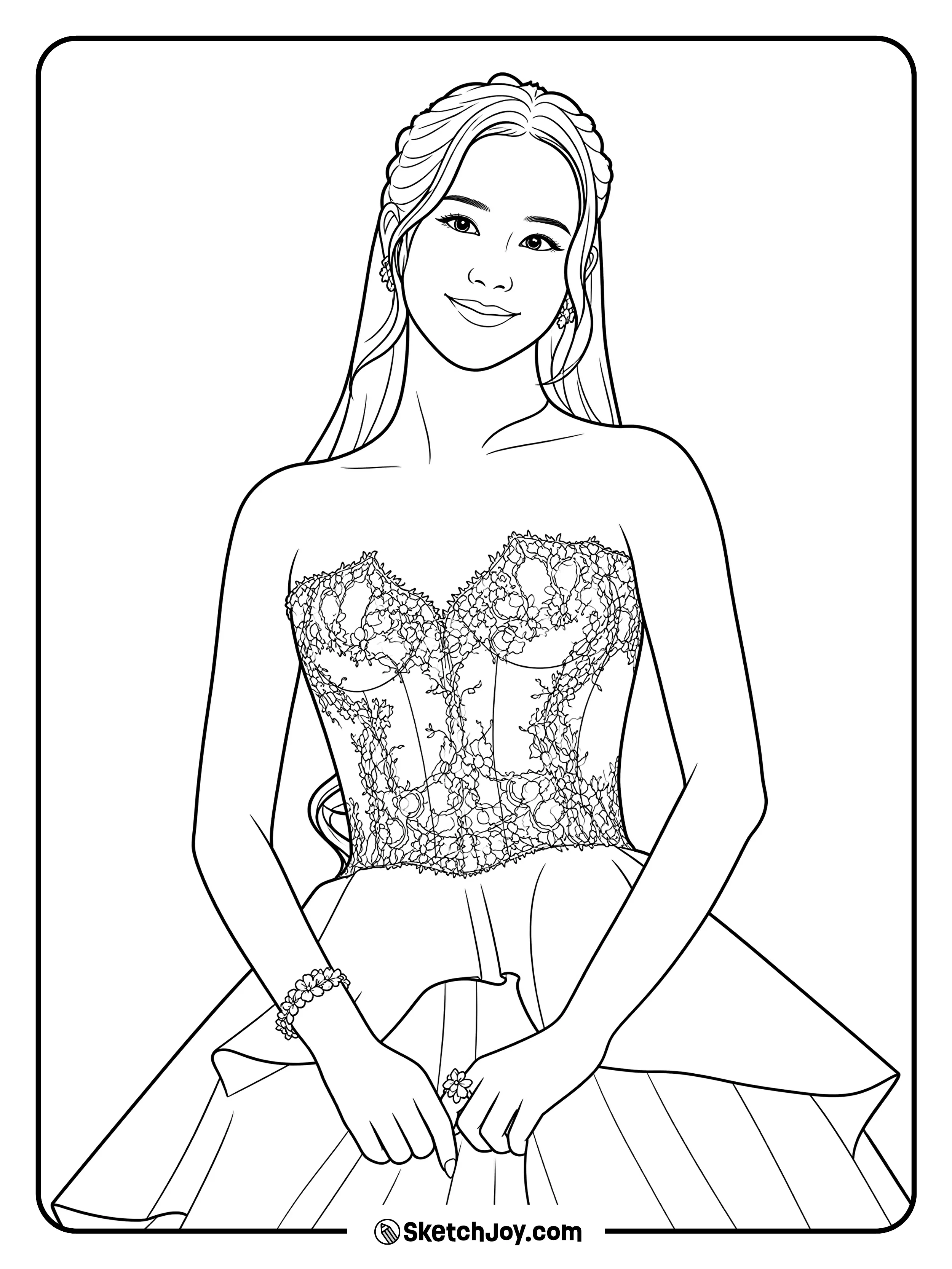 Jisoo smiles in a pretty flower dress with a soft party look.
