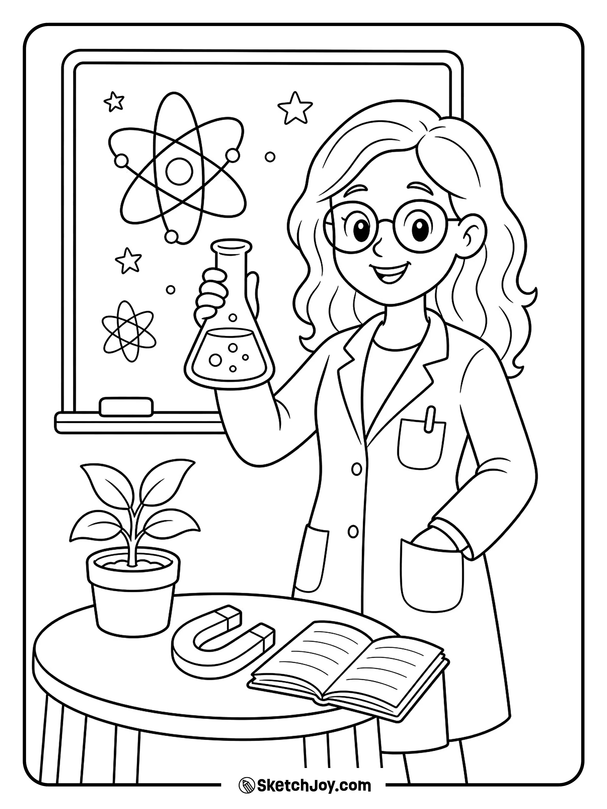 A teacher shows a safe and simple science activity.
