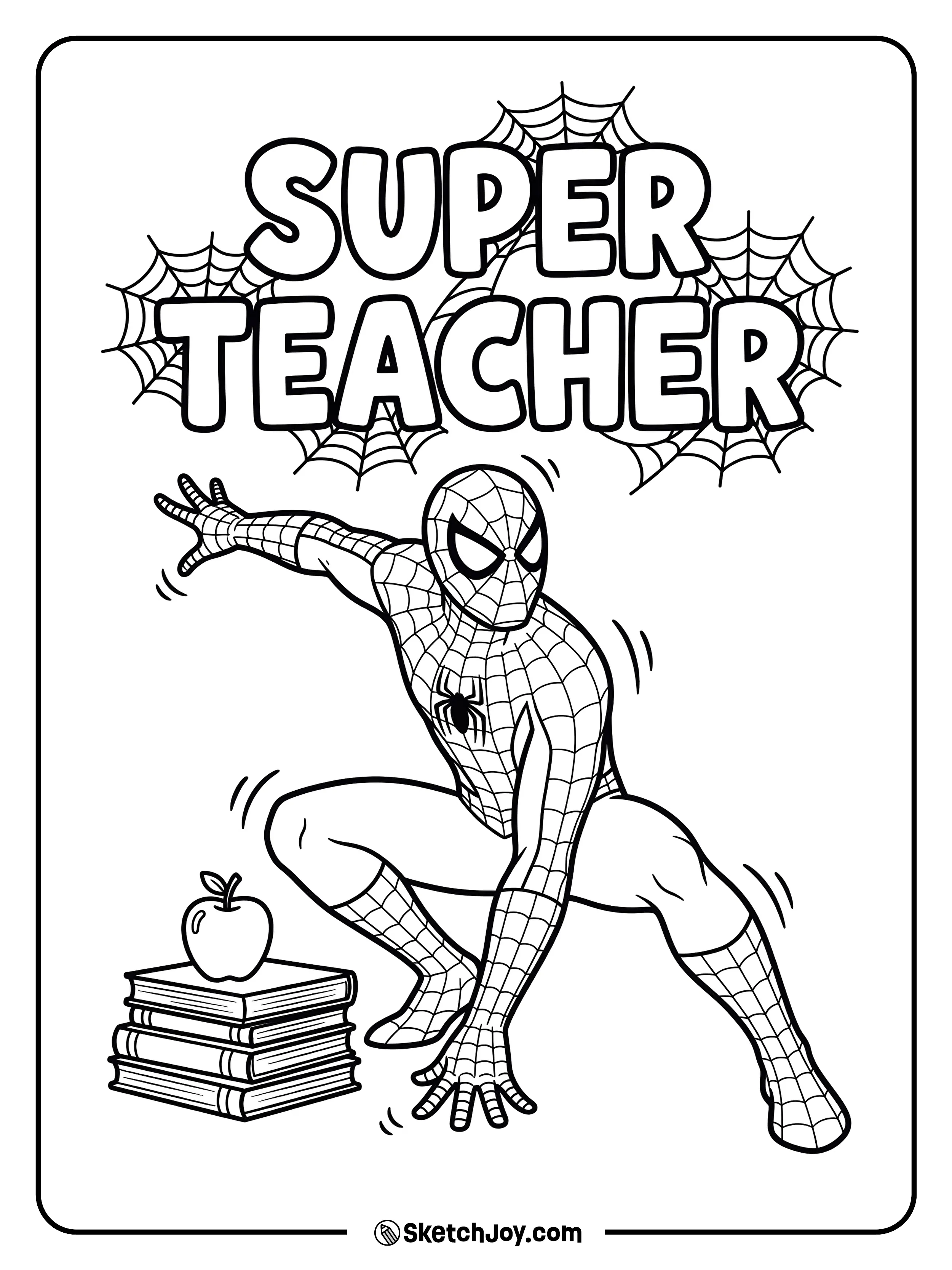 Spider-Man gives a fun thank-you message for a teacher.