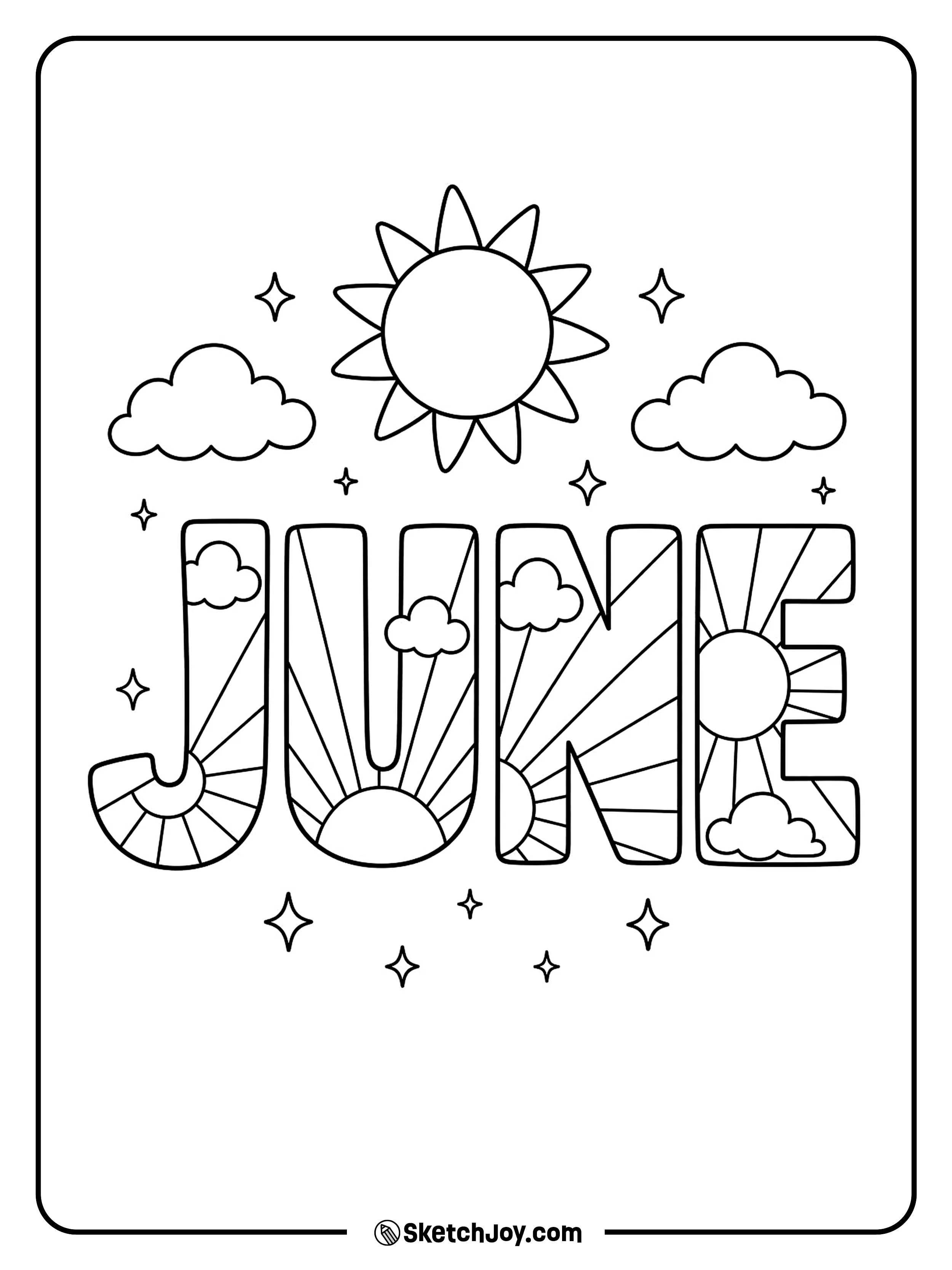 Big sun letters bring a bright start to the month.