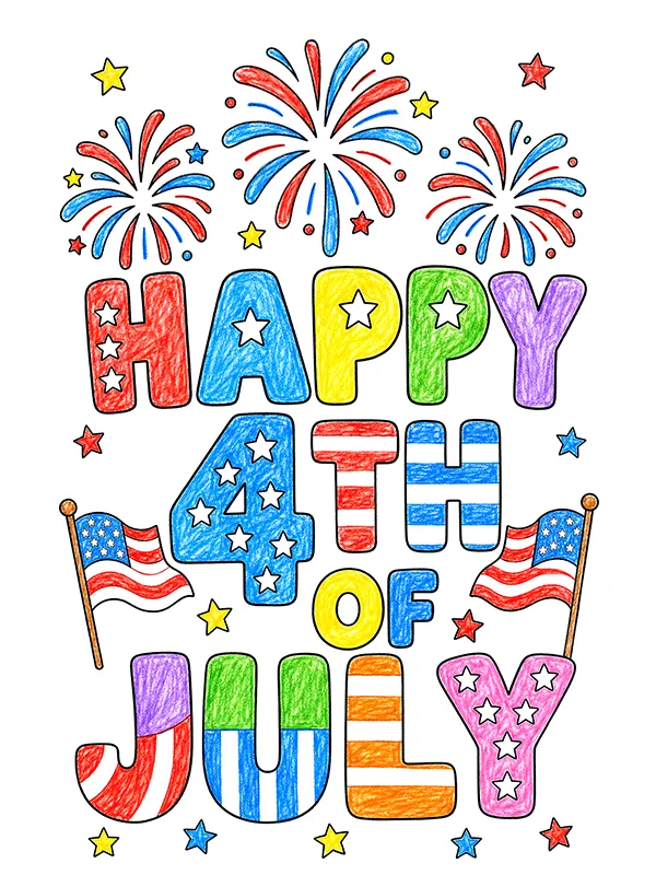 4th of July Coloring Pages