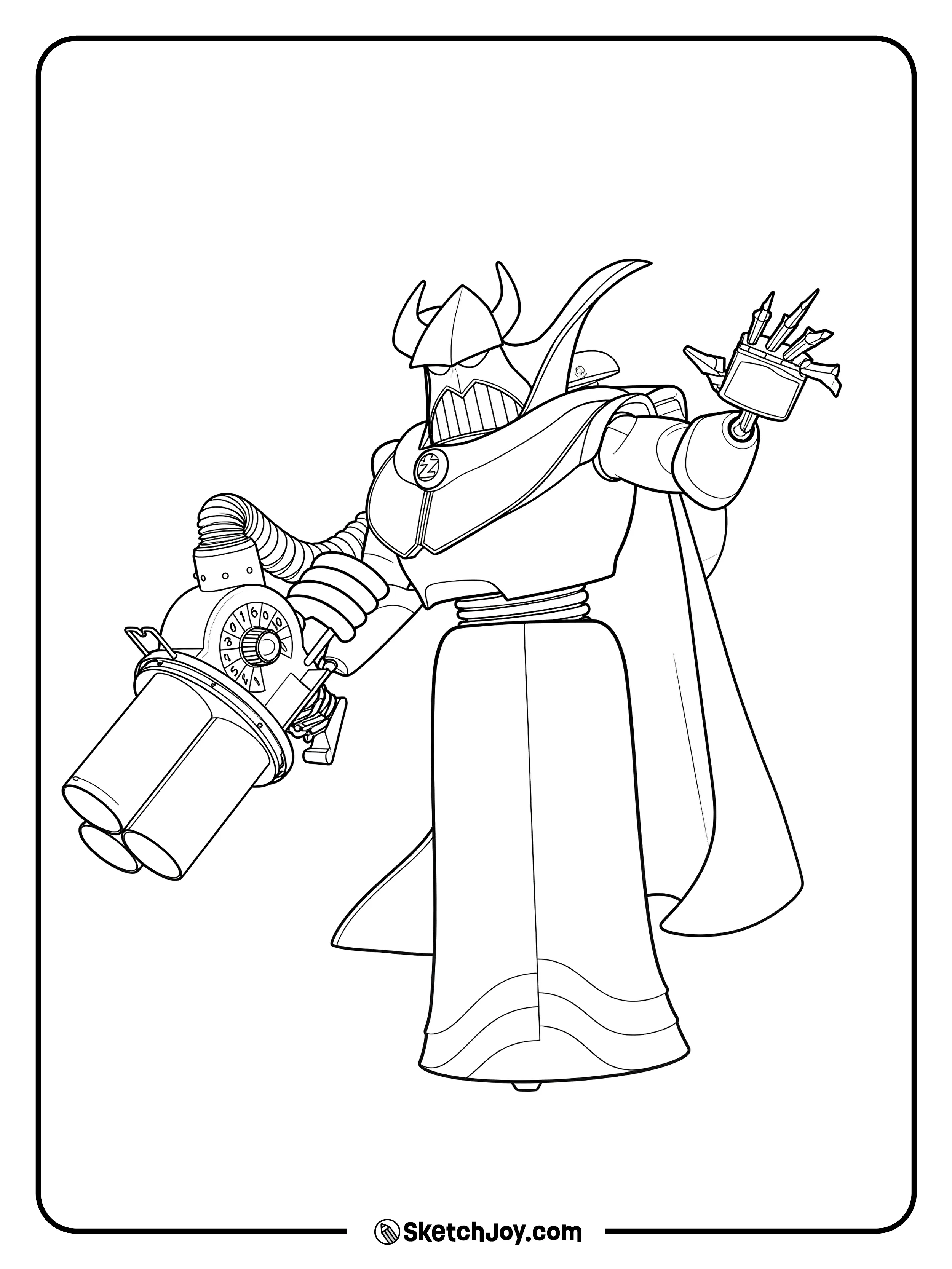 Emperor Zurg stands ready with his powerful blaster.