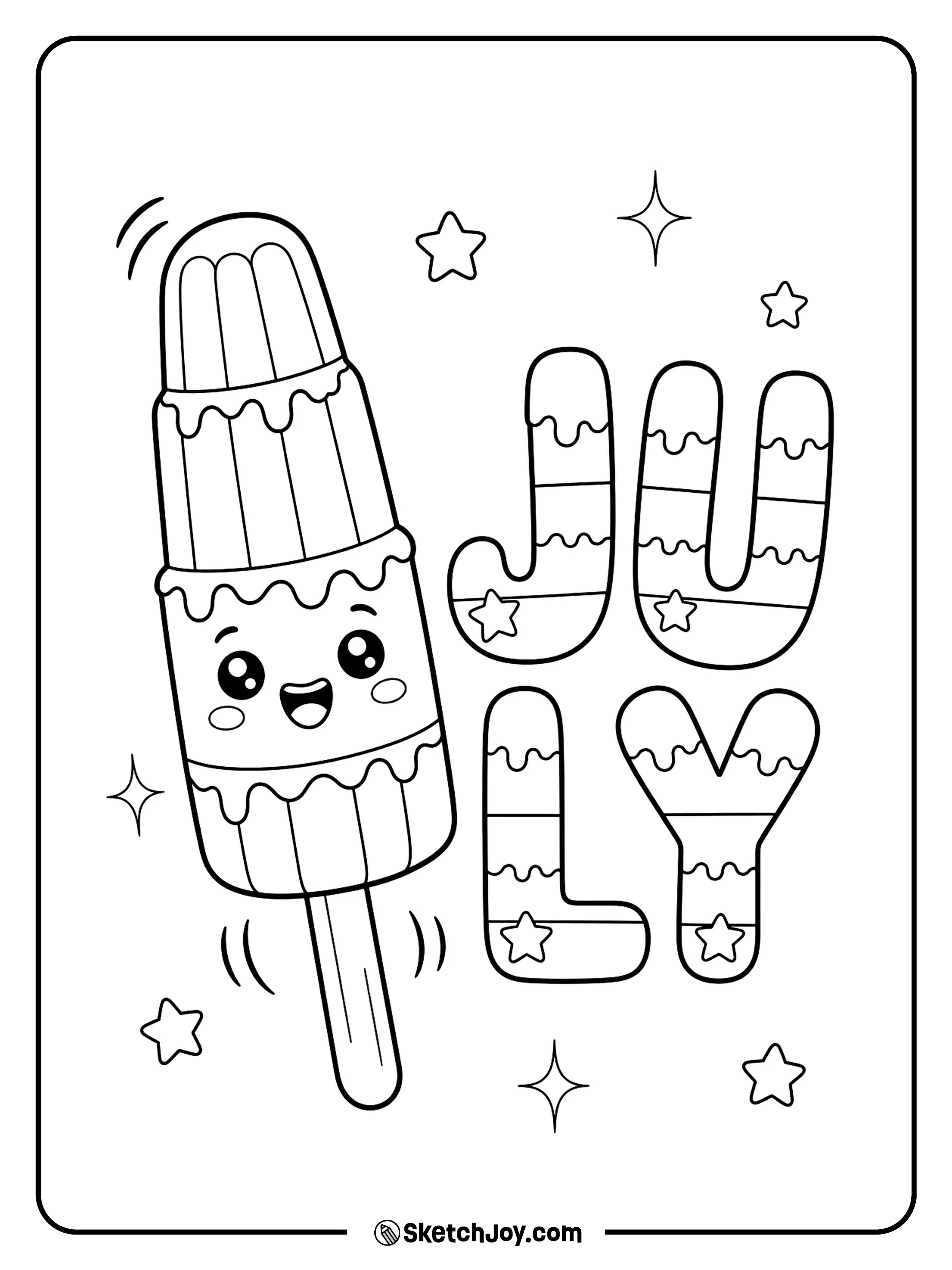 A rocket-shaped pop blasts beside bold summer letters.