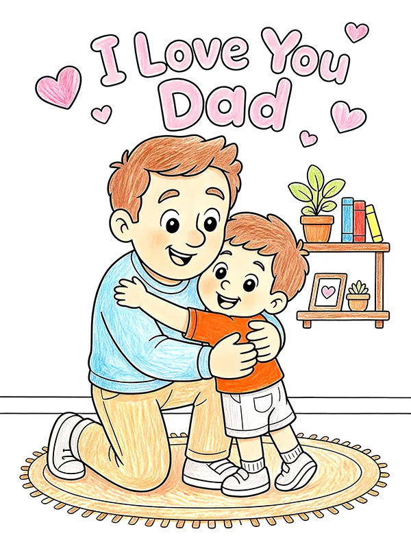 Father’s Day Coloring Pages