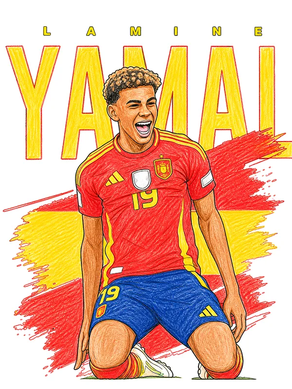 Lamine Yamal Coloring Pages