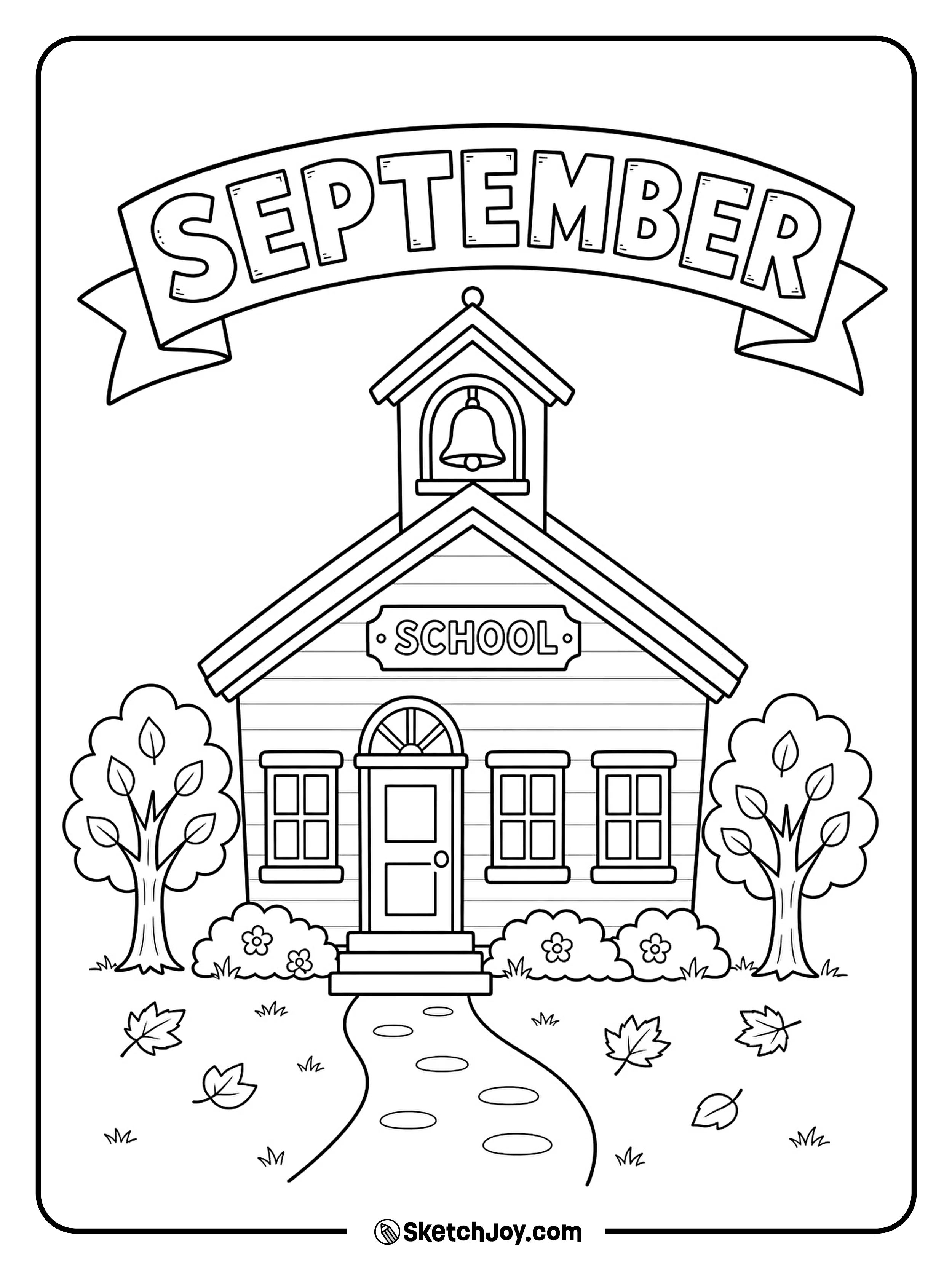 A small schoolhouse welcomes students as September begins.