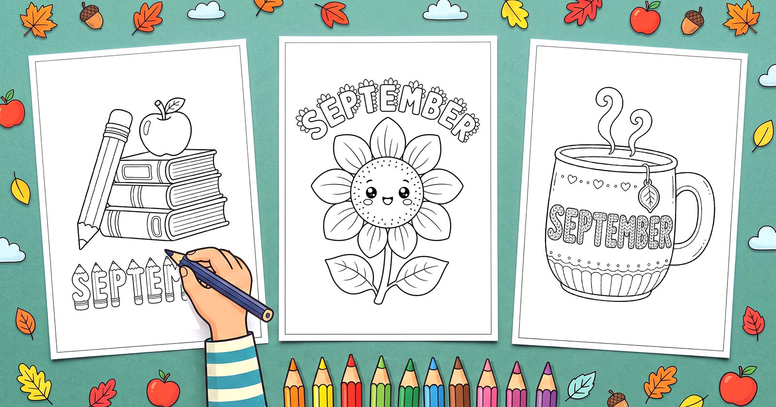 Printable Coloring Pages for September