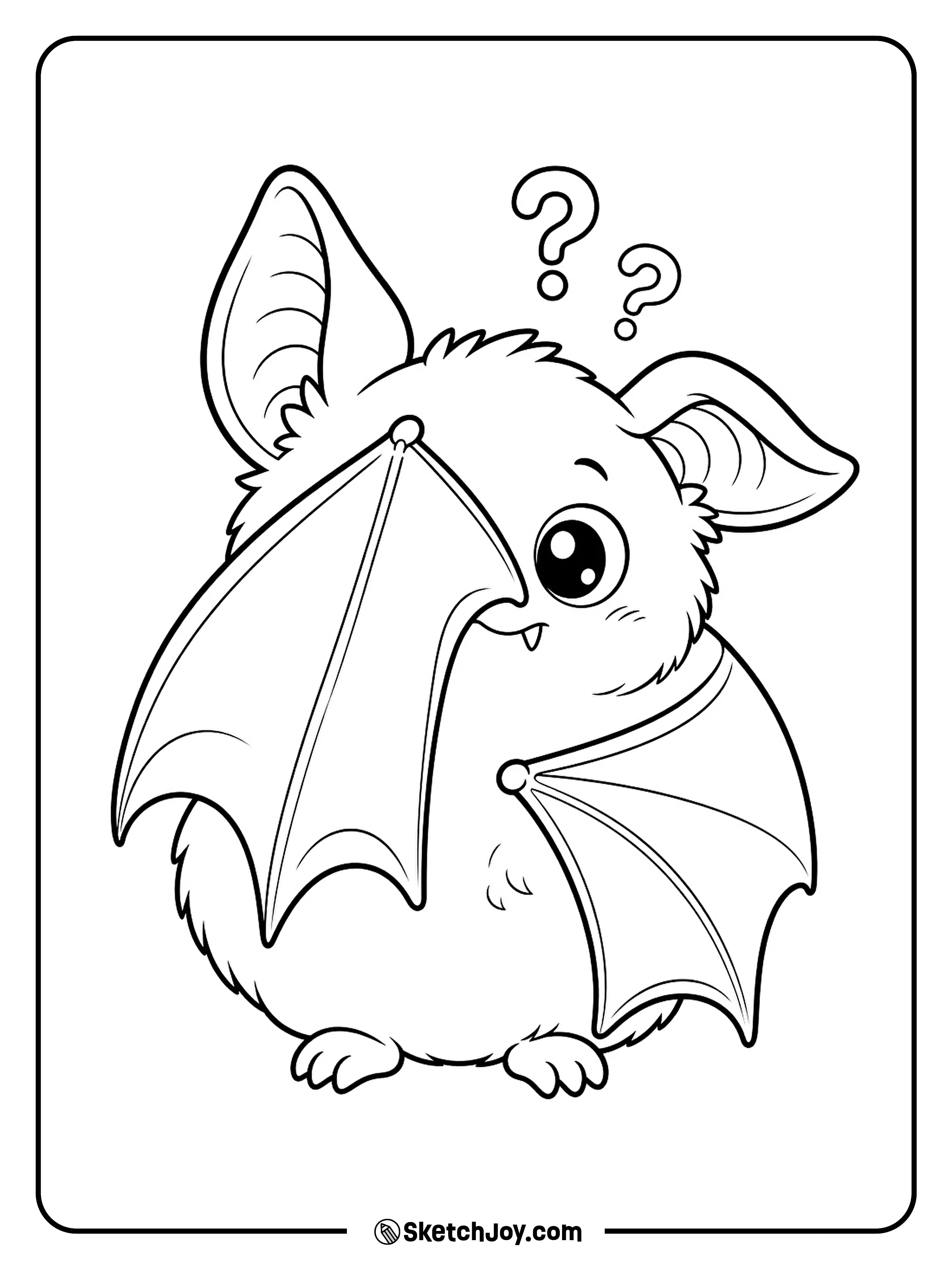 A shy little bat peeks out from behind one folded wing.