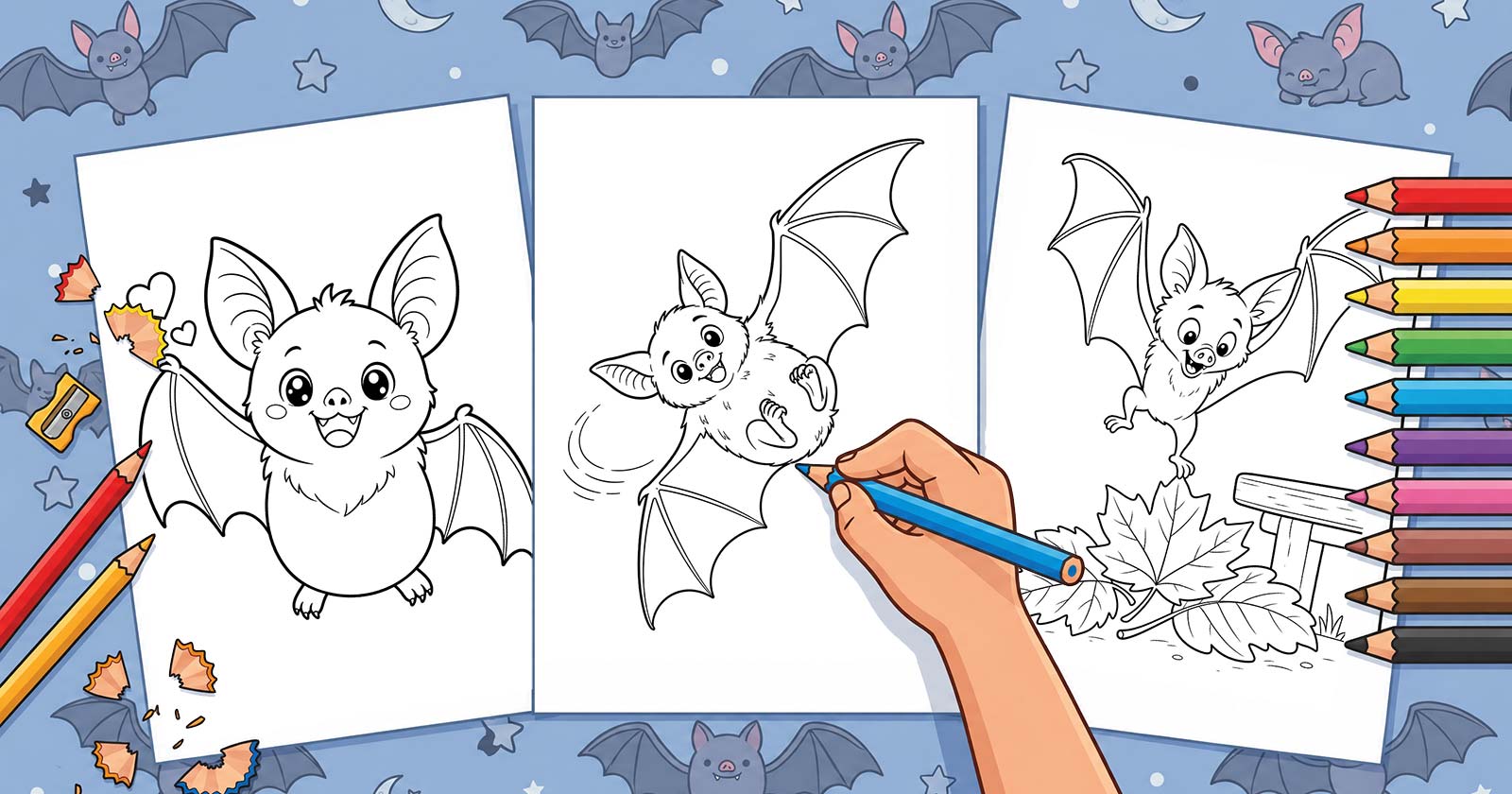 Printable Coloring Pages for Bat
