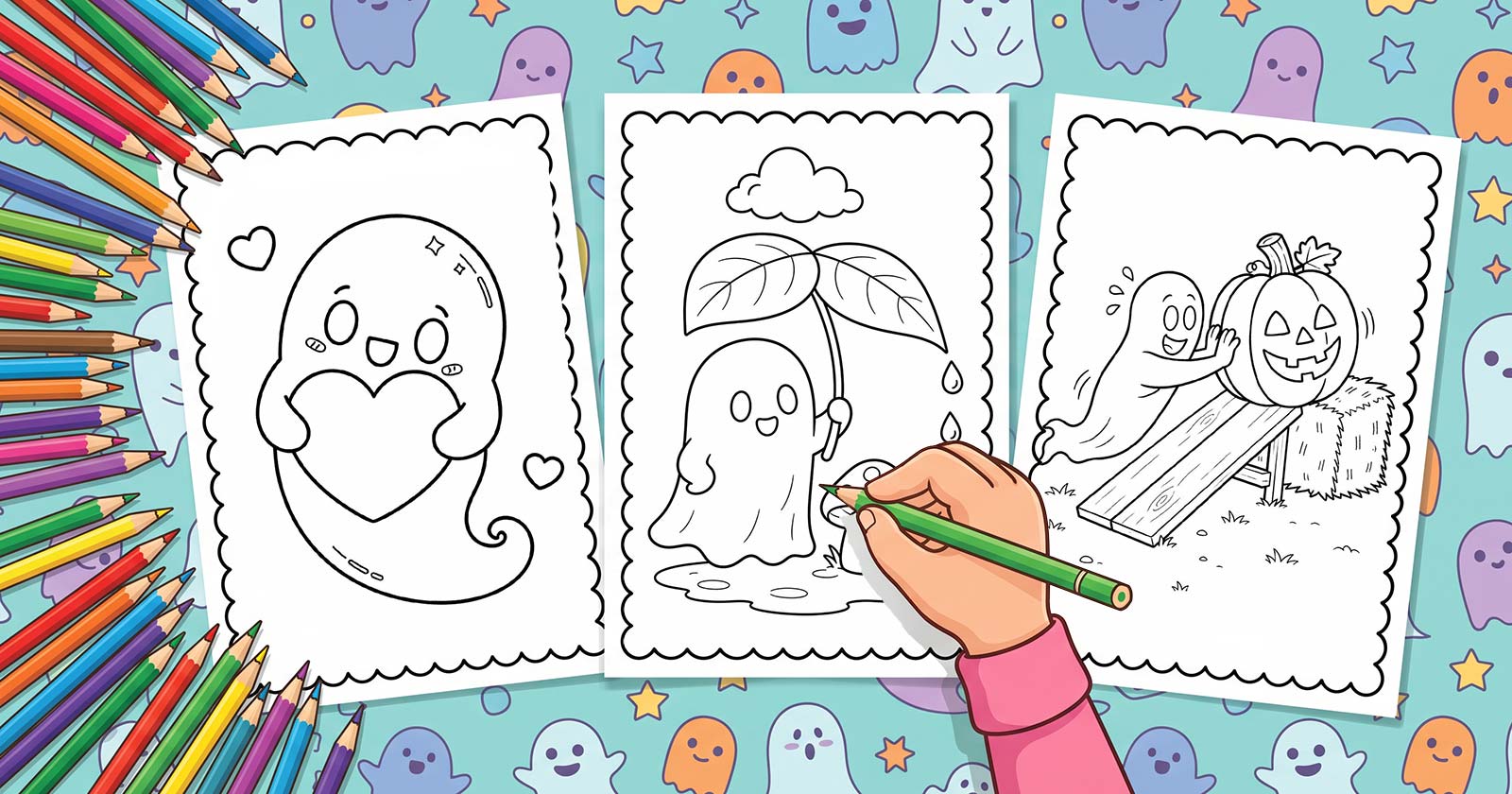 Printable Coloring Pages for Ghost