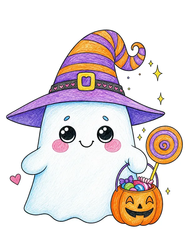 Ghost coloring pages