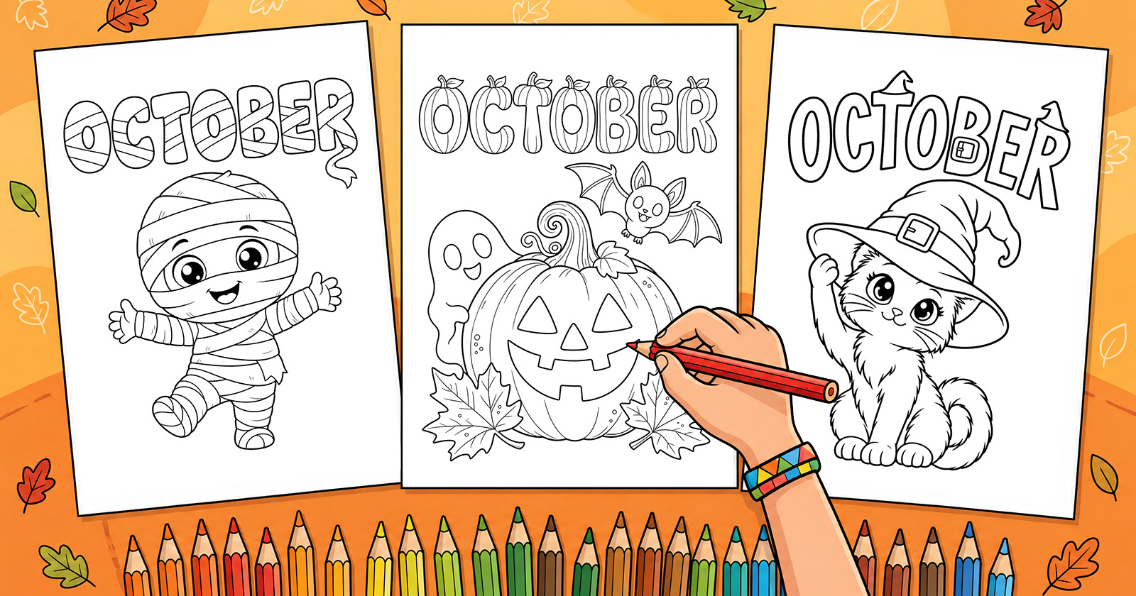 Printable Coloring Pages for October