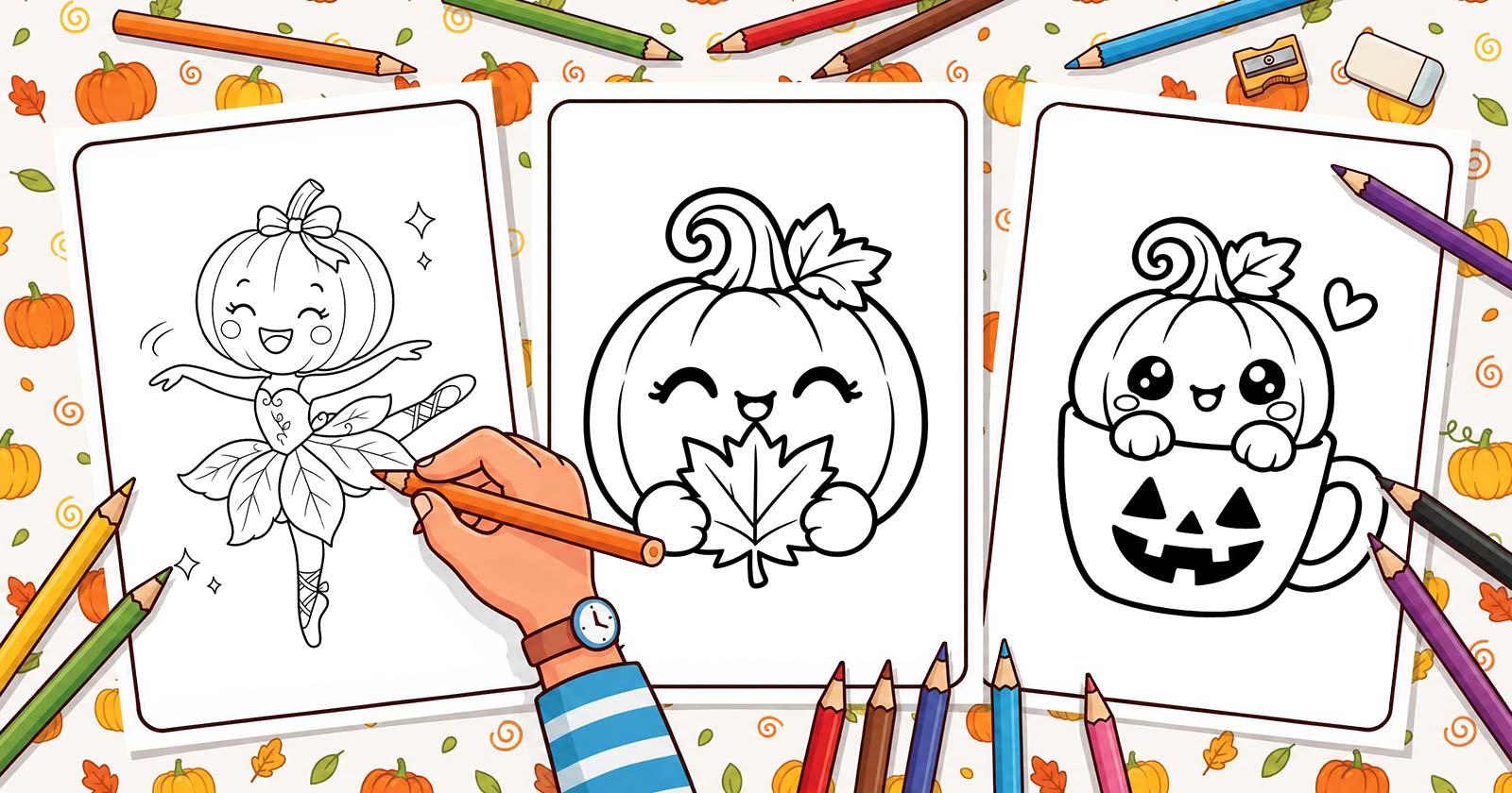 Printable Coloring Pages for Pumpkin