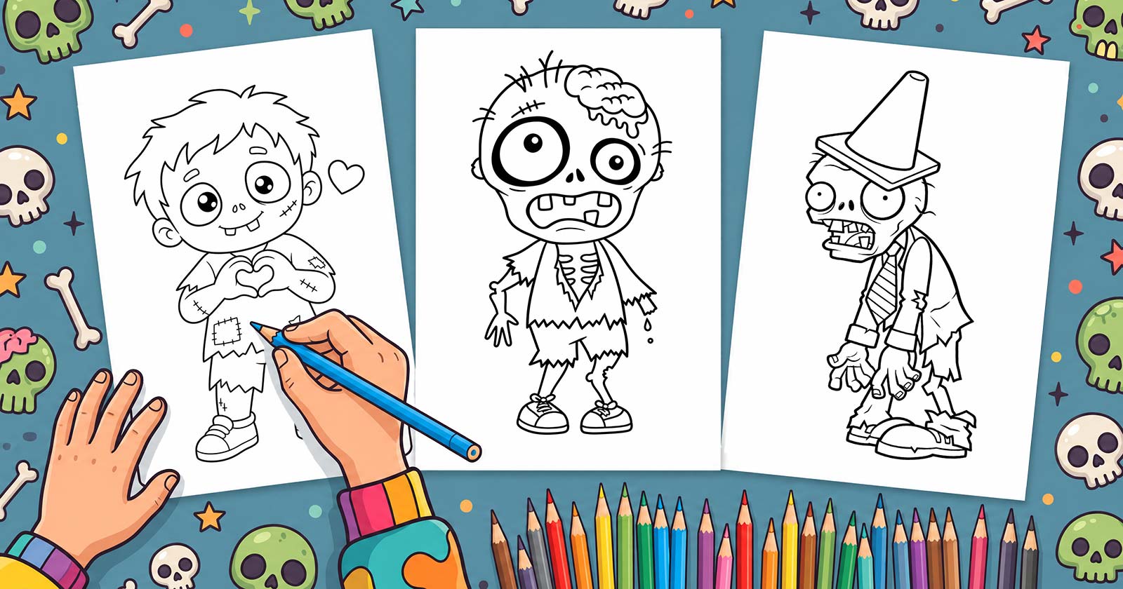 Printable Coloring Pages for Zombie