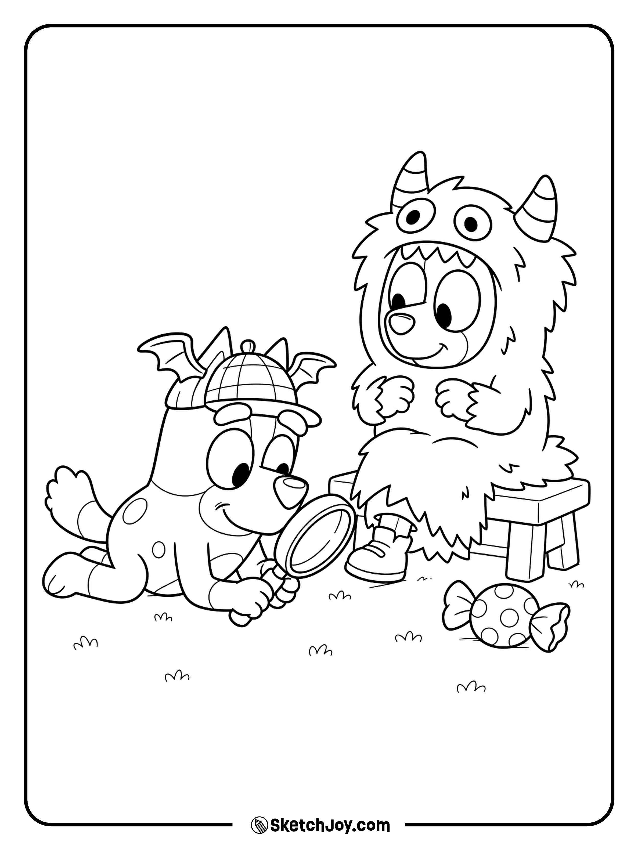 A careful search reveals a boot hiding under a furry monster suit.