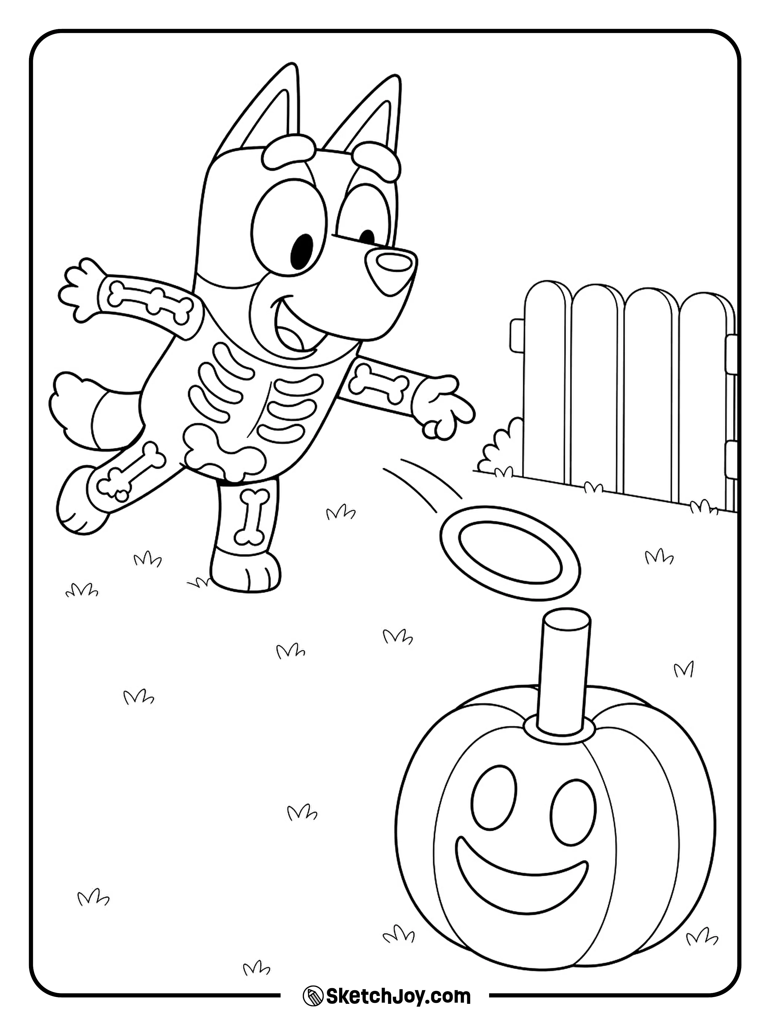 One careful toss could land the hoop right over the pumpkin stem.