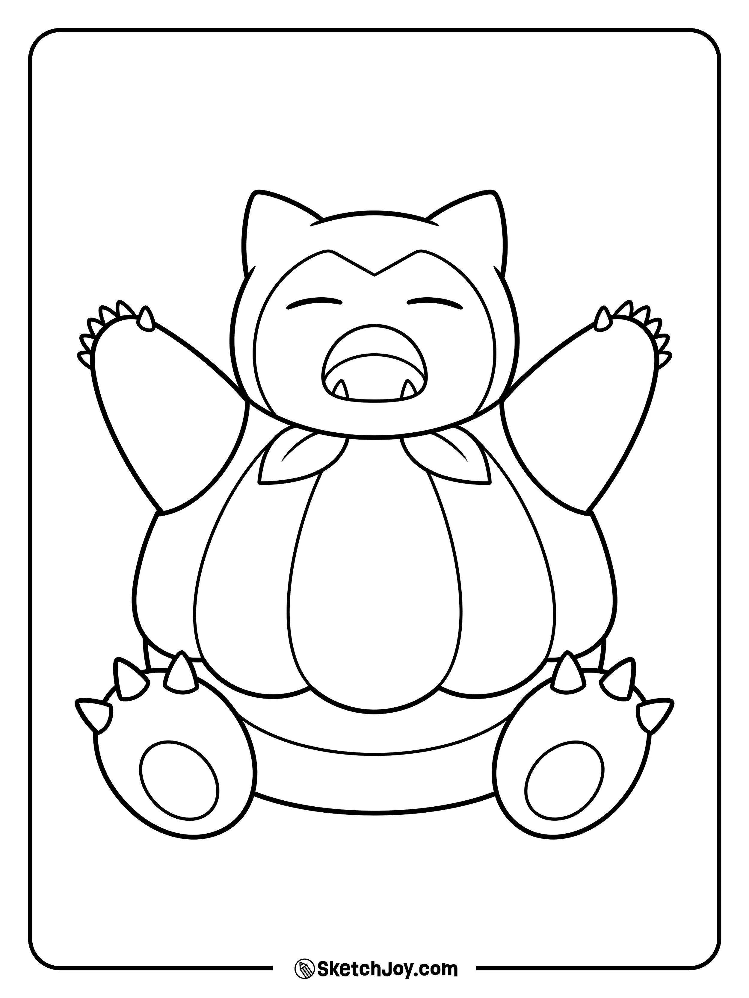 A round pumpkin costume joins a huge yawn and two paws stretched high overhead.