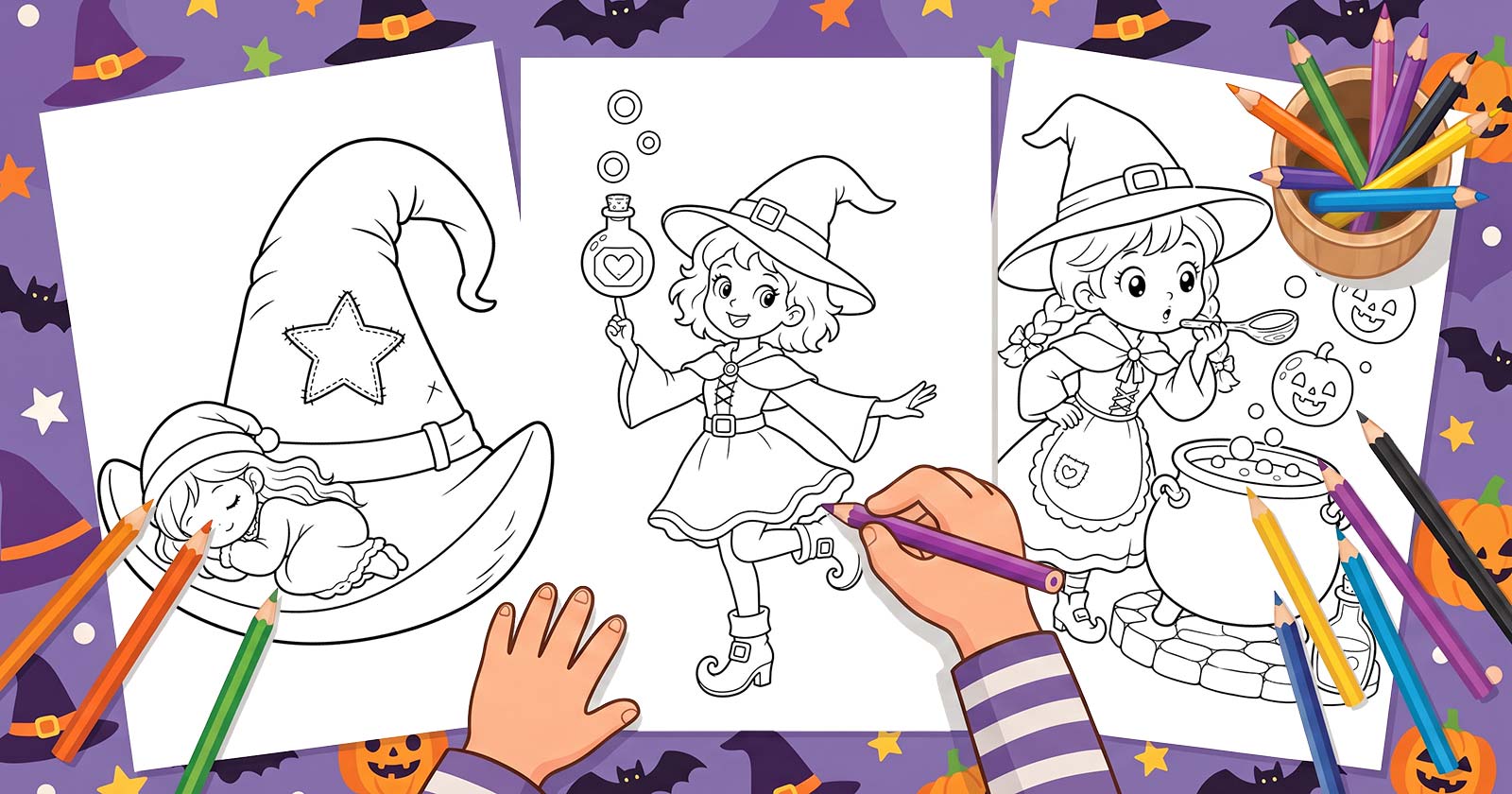 Printable Coloring Pages for Witch